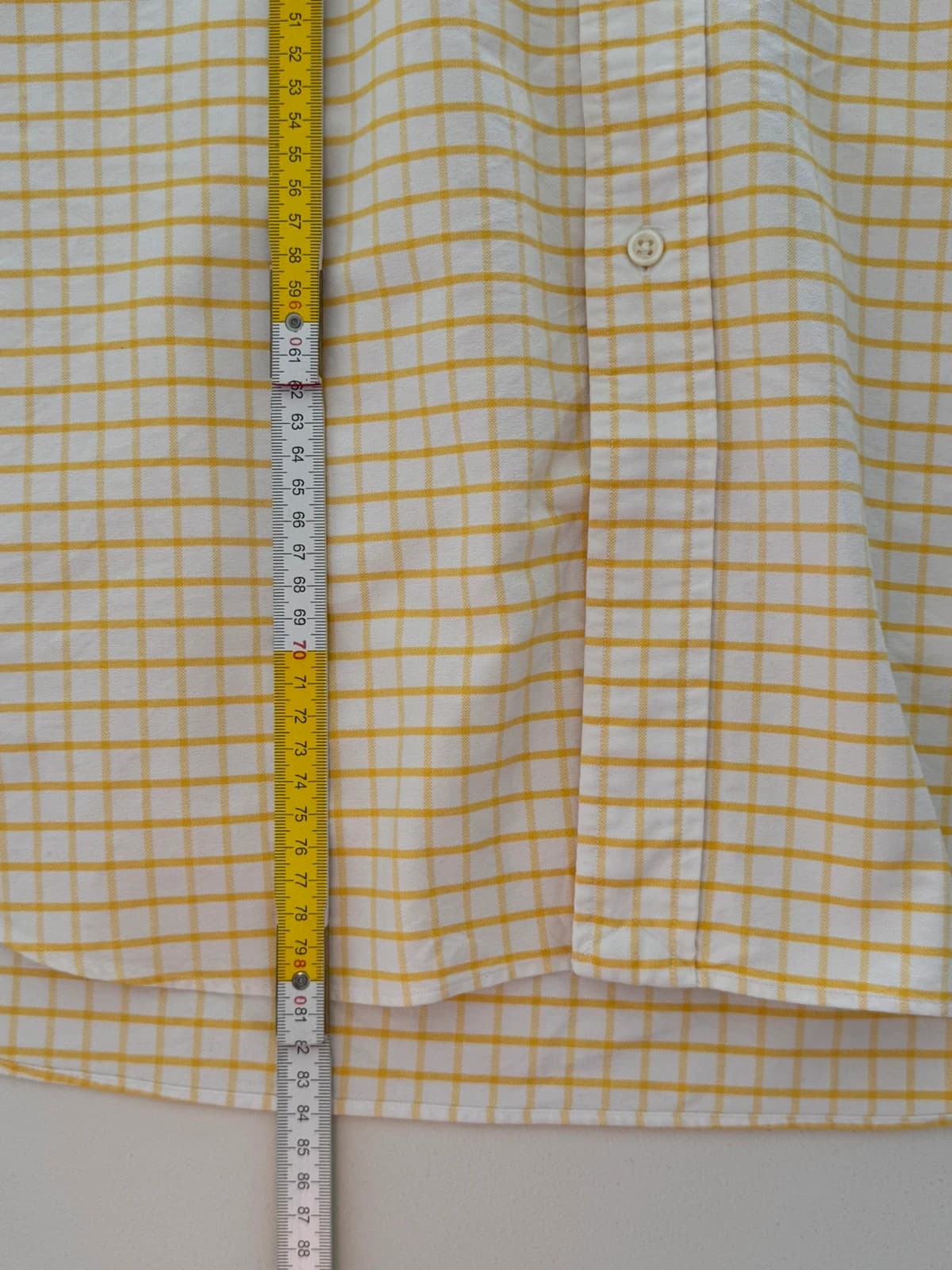 Chemise Oxford Ralph Lauren carreaux jaune blanc logo premium taille XXL - SK260624 - Photo 7/7