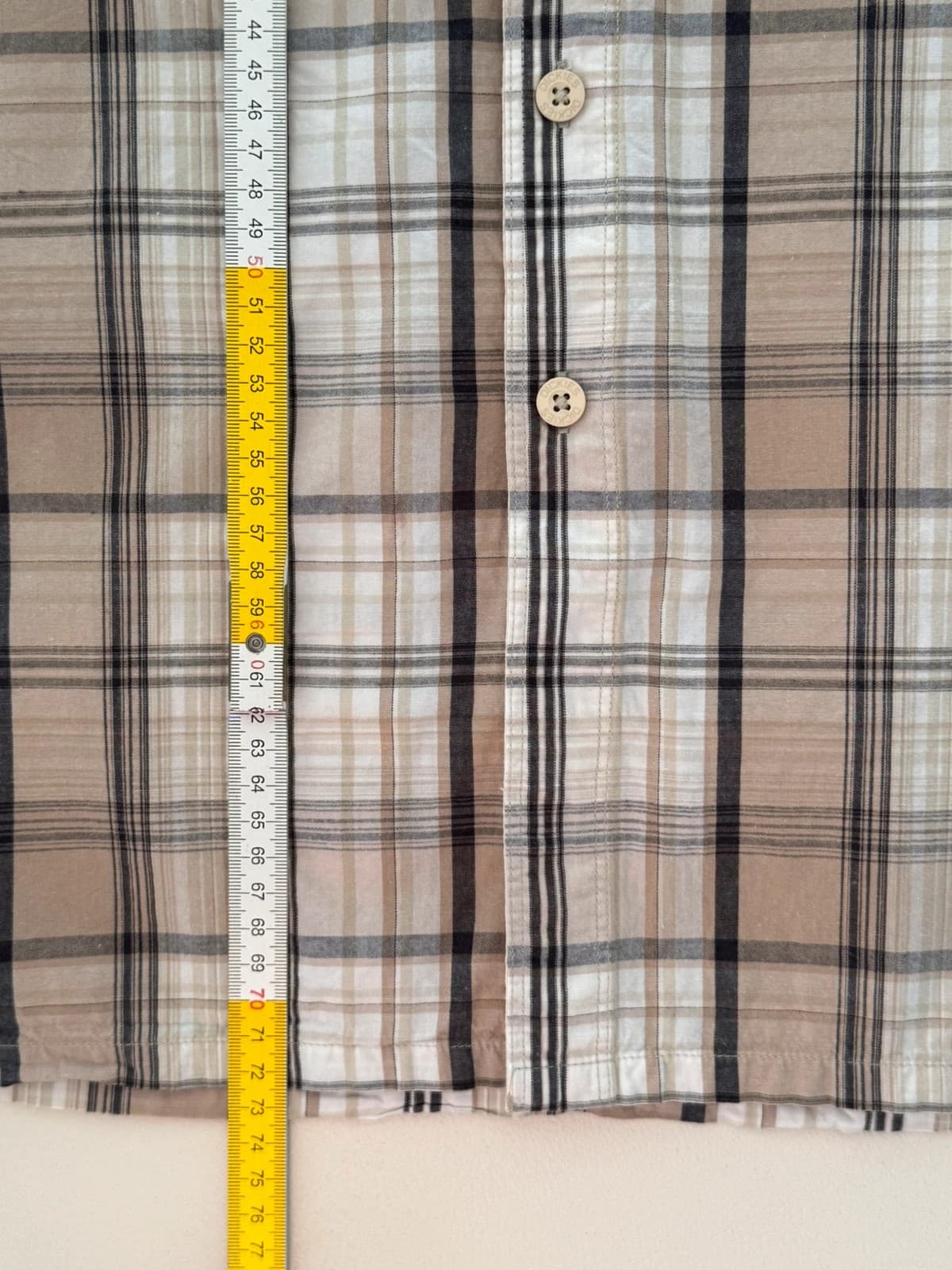 Chemise manches courtes Dickies à carreaux beige gris taille L - SK260682 - Photo 8/8