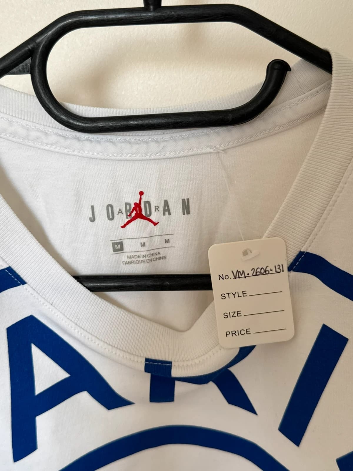 T-shirt Nike Jordan x Paris Saint-Germain blanc logo géant taille M - VM2606131 - Photo 3/11