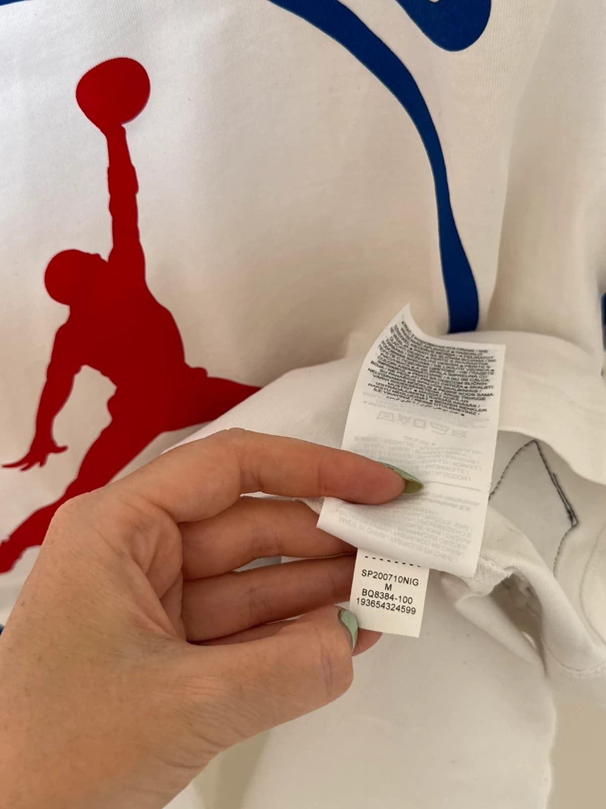 T-shirt Nike Jordan x Paris Saint-Germain blanc logo géant taille M - VM2606131 - Photo 8/11