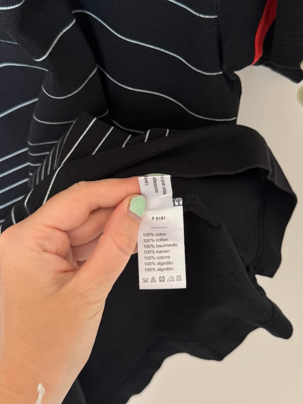 T-shirt Lacoste Andy Roddick rayé noir blanc rouge taille 3/S - SK2606121 - Photo 6/12