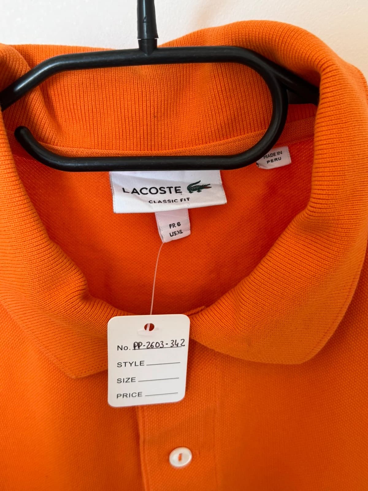 Polo piqué classic fit Lacoste orange taille 6/XL - PP2603342 - Photo 3/9