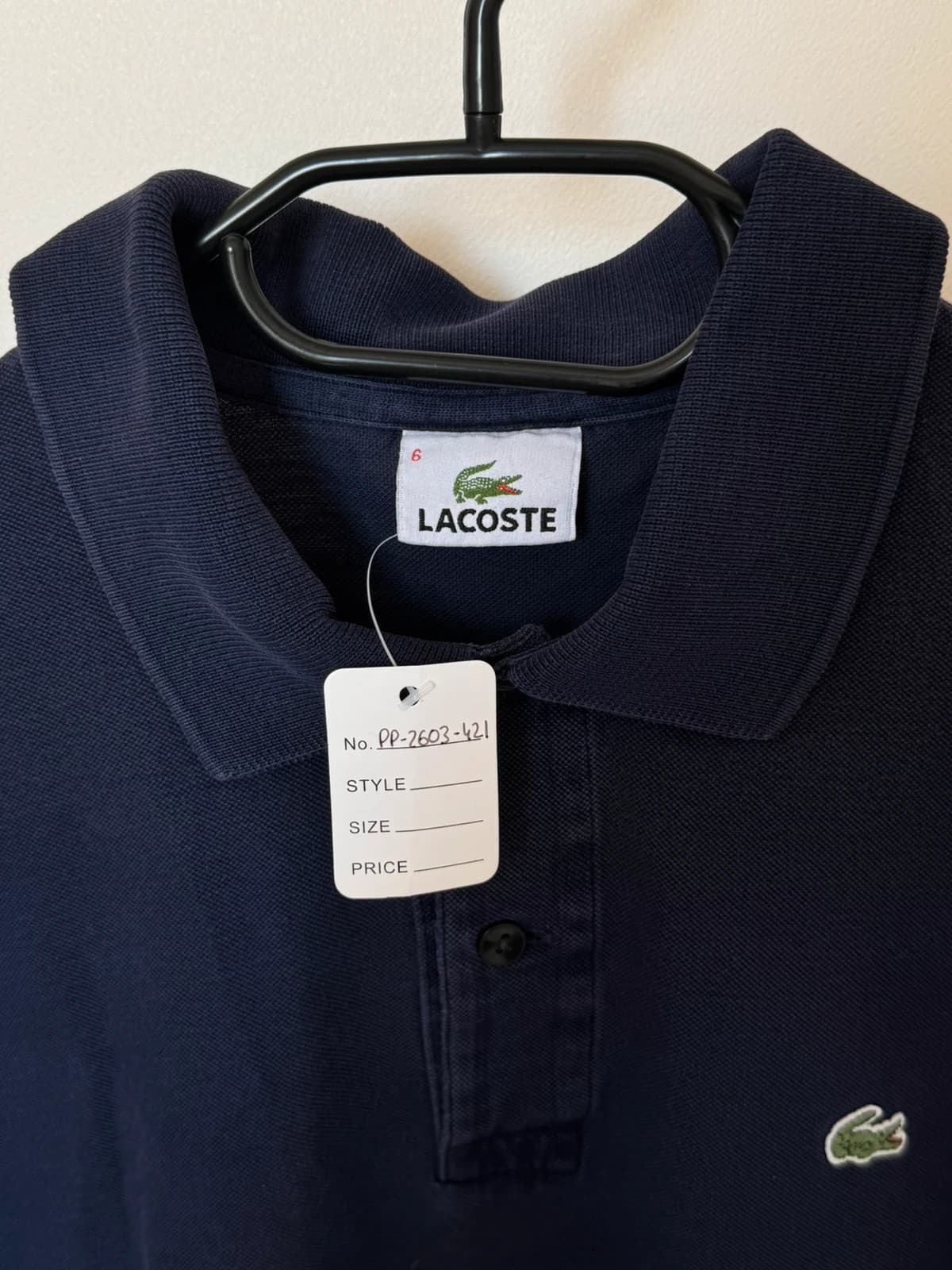 Polo piqué Lacoste bleu marine coupe large taille 6/XL - PP2603421 - Photo 3/9