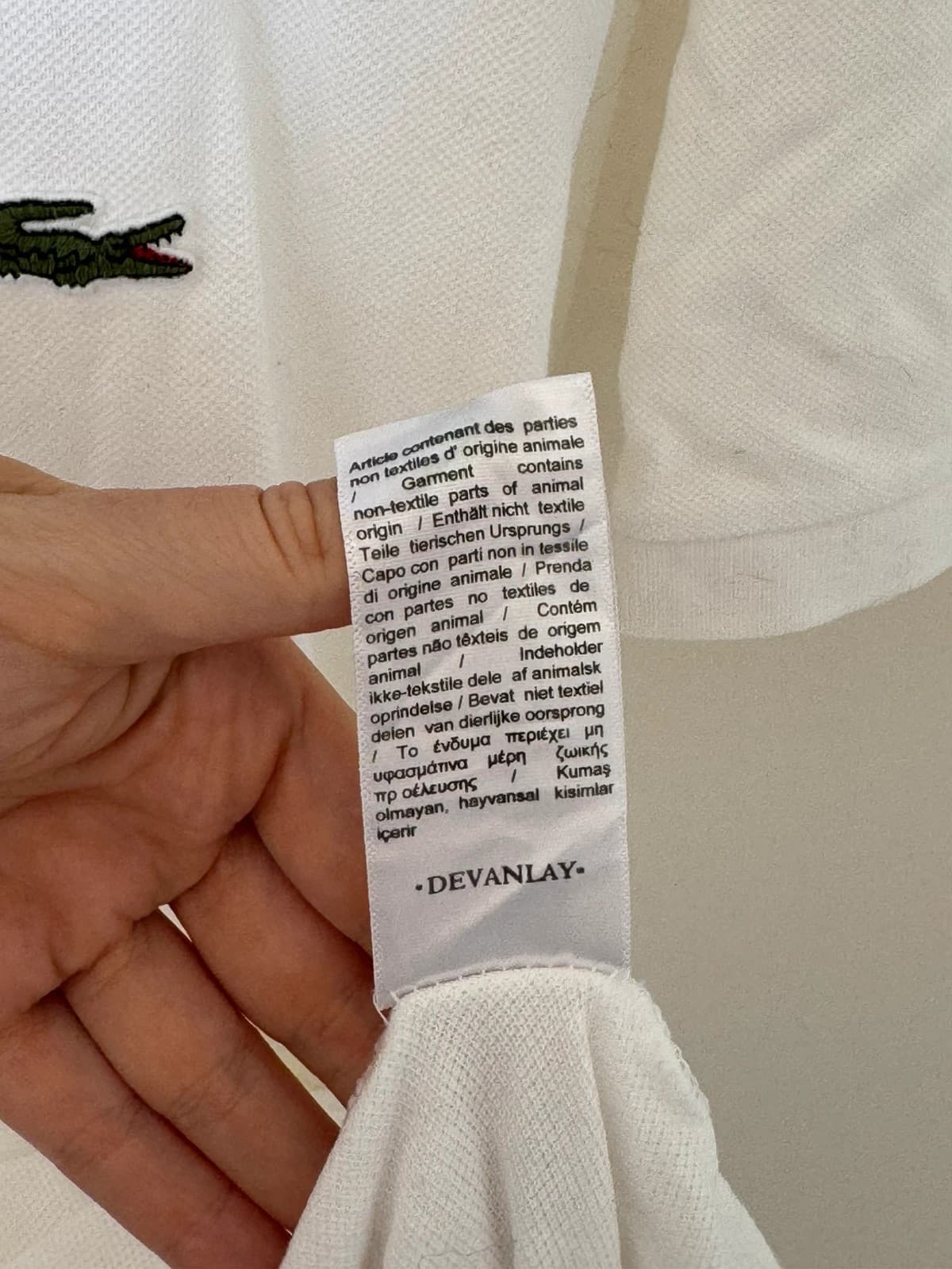 Polo piqué Lacoste blanc taille 6/L XL - PP2603363 - Photo 5/8