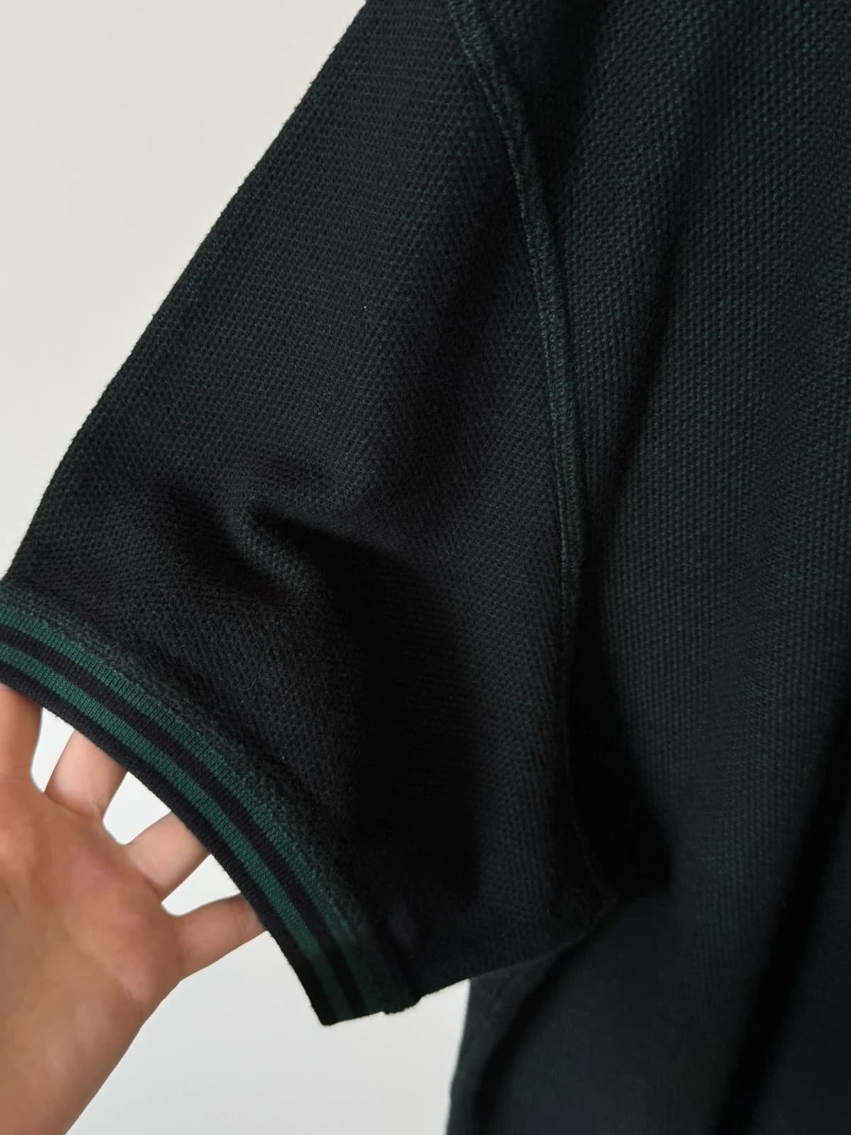 Polo piqué épais Barbour Haverton tailored noir vert taille XXL - SK2606117 - Photo 6/10