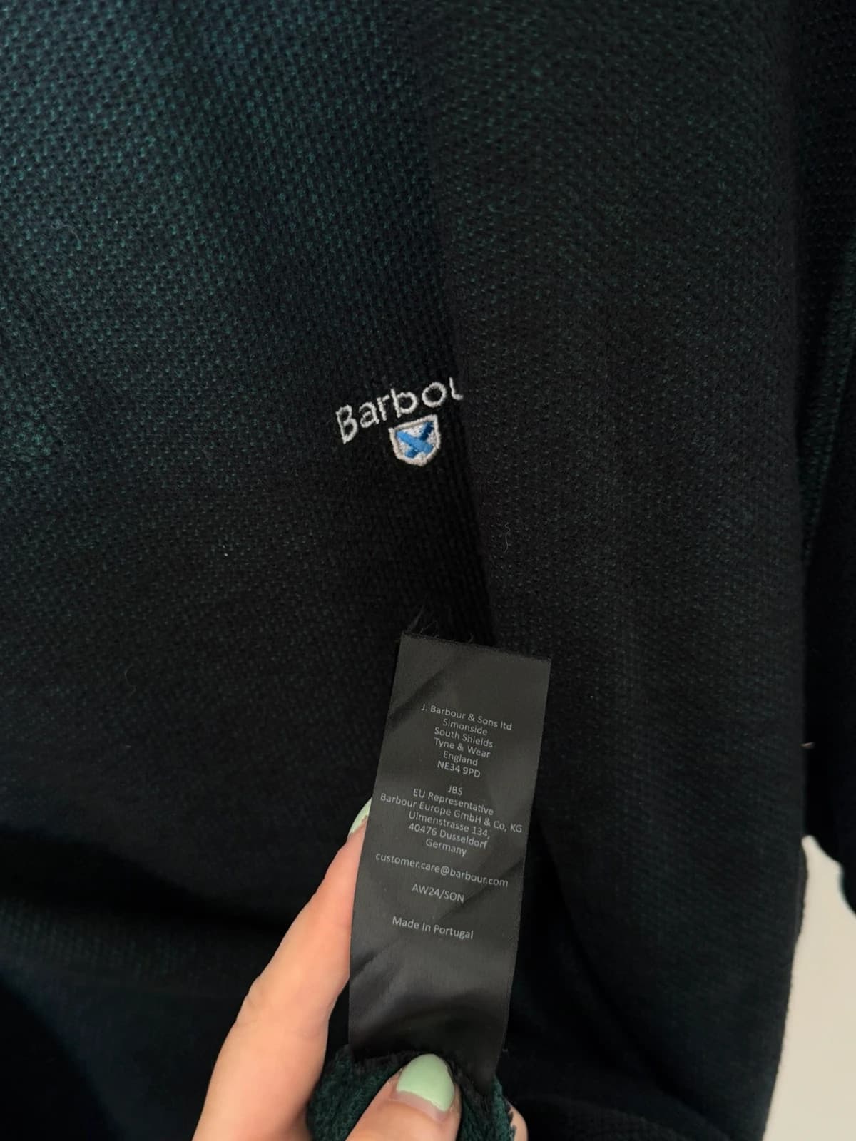 Polo piqué épais Barbour Haverton tailored noir vert taille XXL - SK2606117 - Photo 8/10