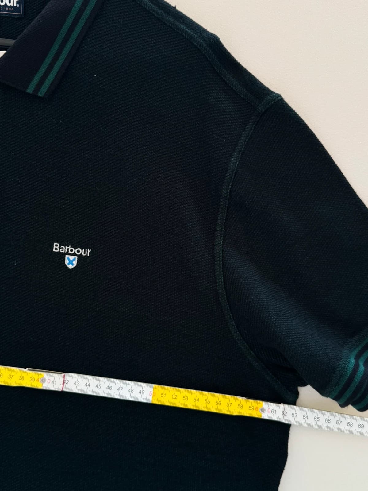 Polo piqué épais Barbour Haverton tailored noir vert taille XXL - SK2606117 - Photo 9/10
