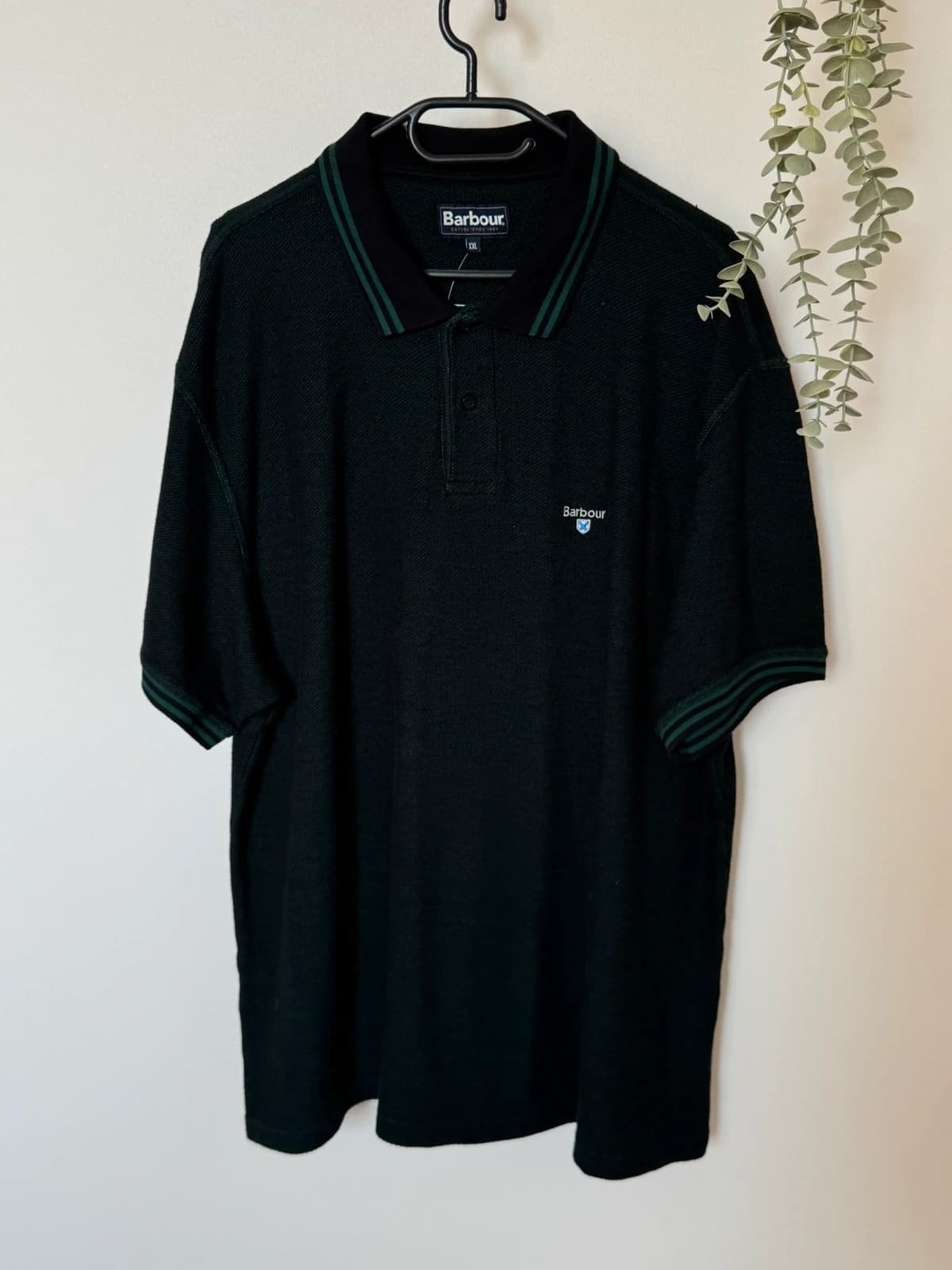 Polo piqué épais Barbour Haverton tailored noir vert taille XXL - SK2606117 - Photo 2/10