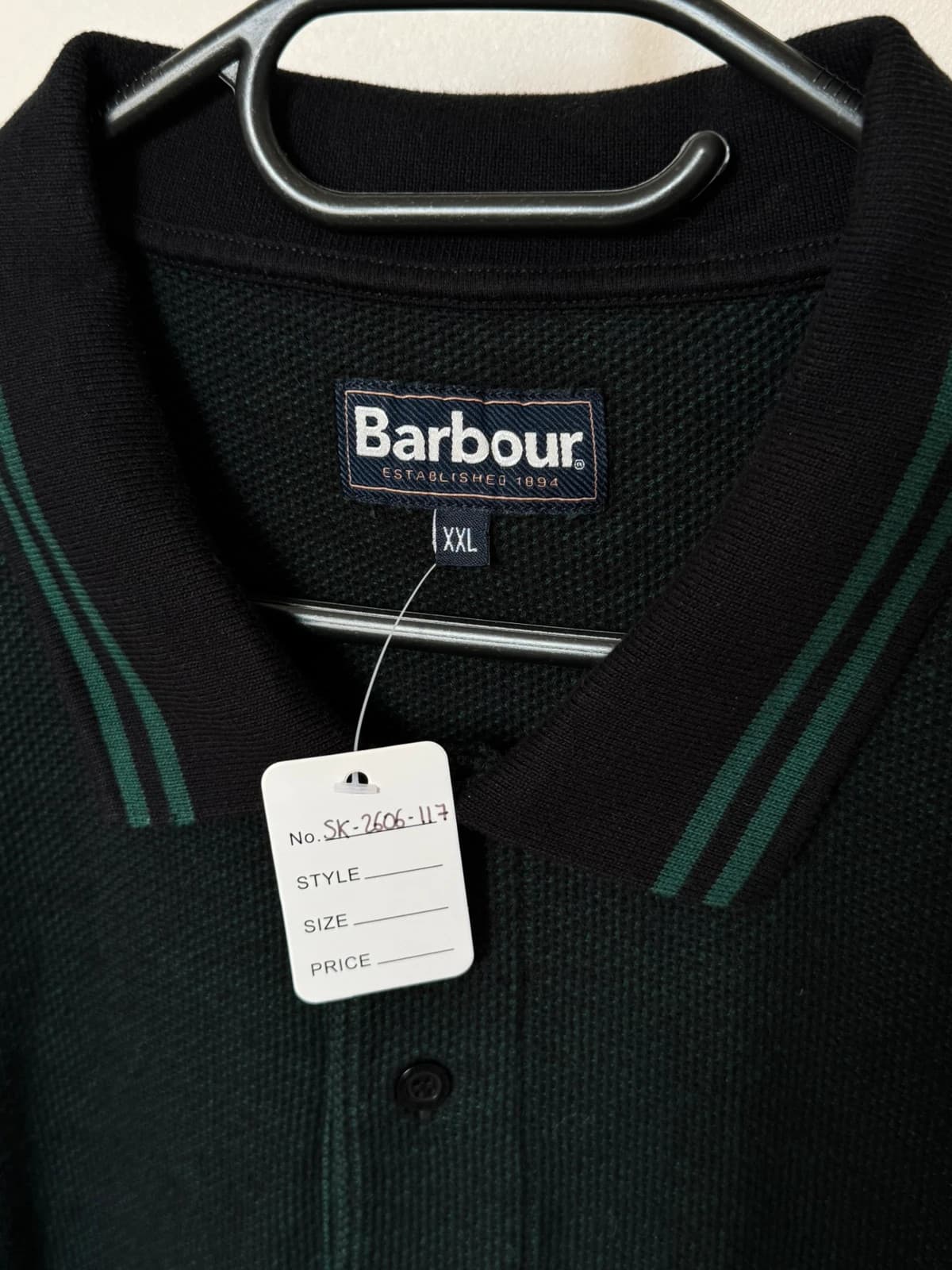 Polo piqué épais Barbour Haverton tailored noir vert taille XXL - SK2606117 - Photo 3/10