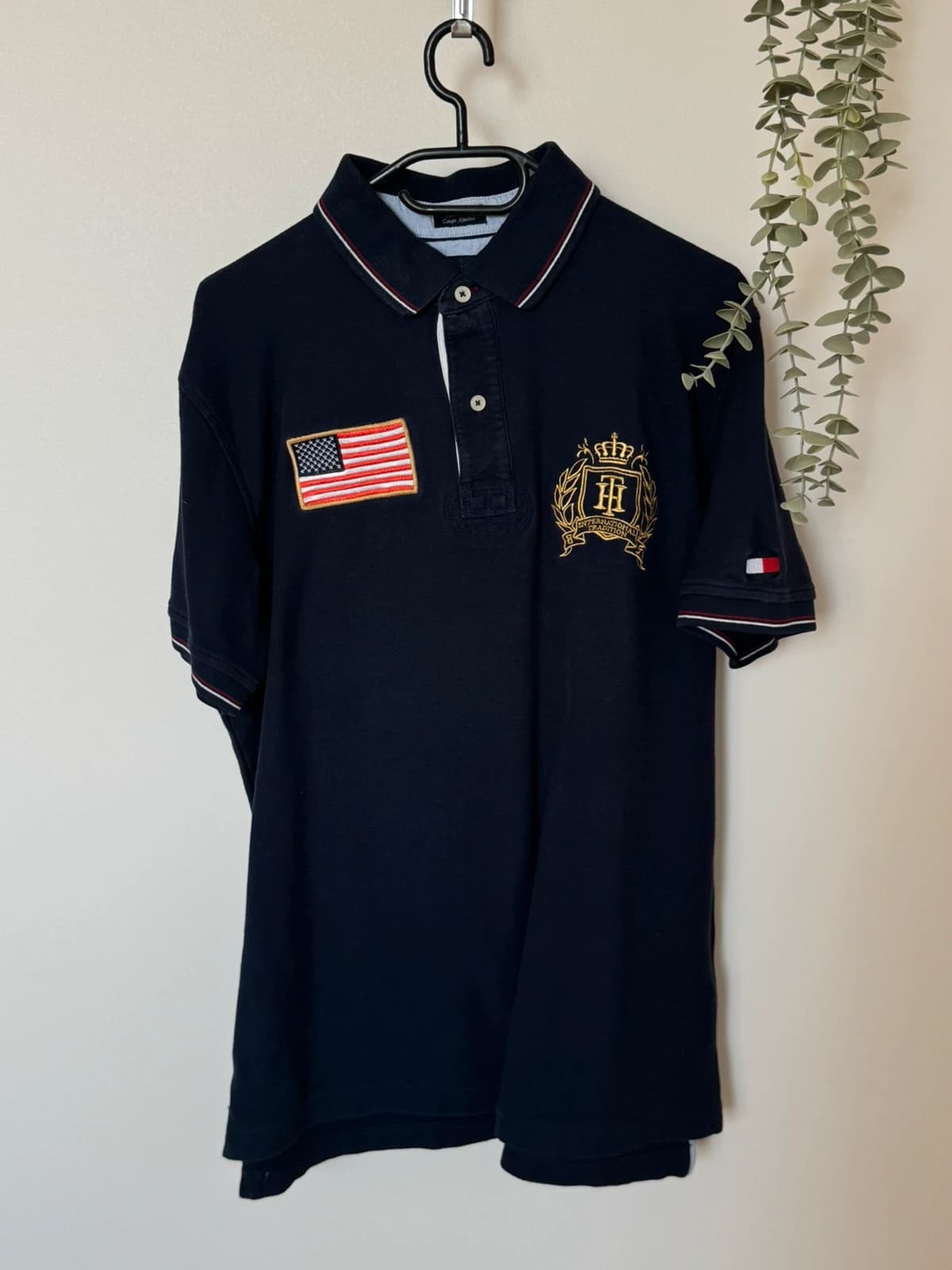 Polo piqué Tommy Hilfiger Custom Fit USA 8 bleu marine taille L - SK260634 - Photo 2/12