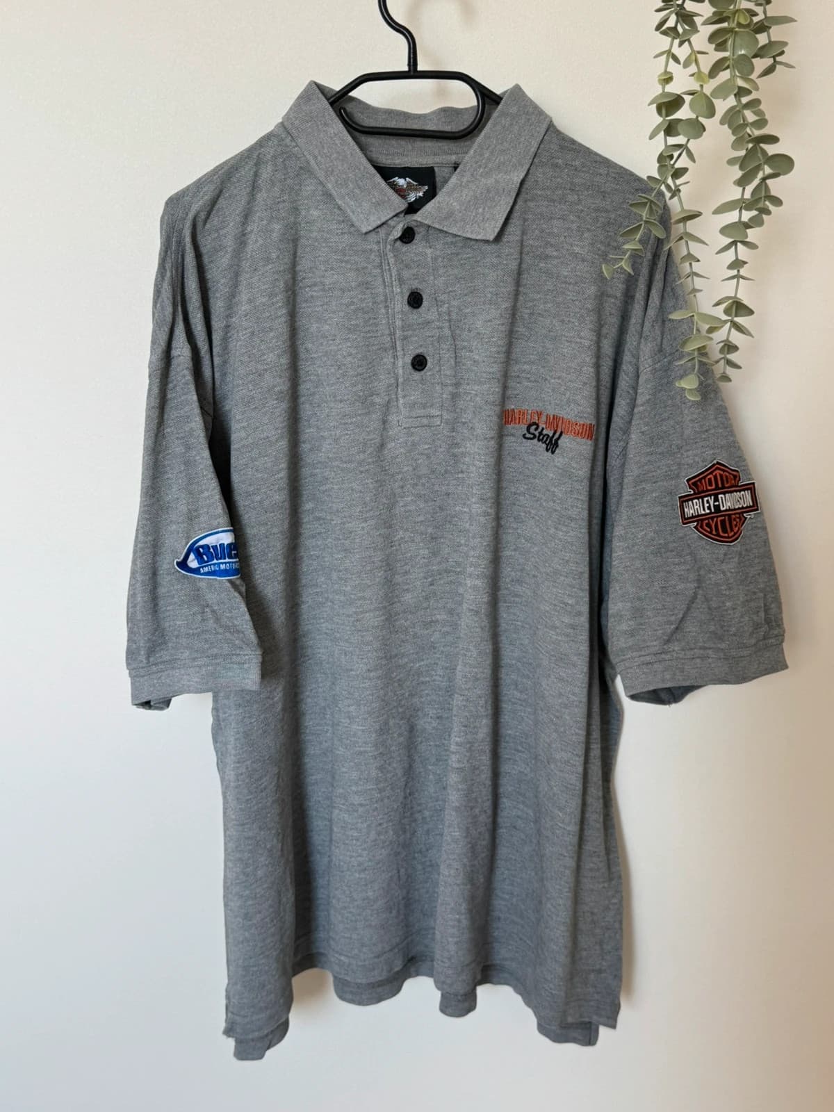 Polo piqué Harley-Davidson gris chiné Staff Buell taille 2XL - SC2606141 - Photo 2/13