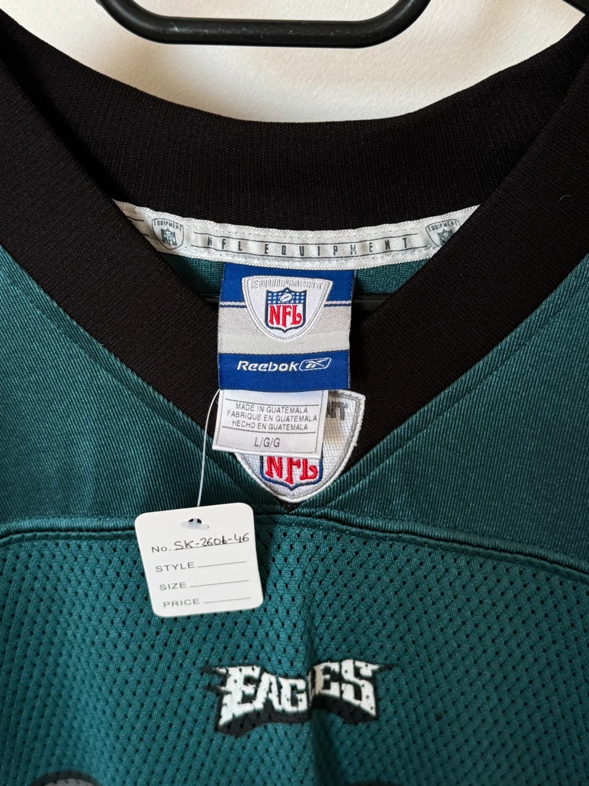 Maillot NFL Reebok Philadelphia Eagles Brian Dawkins 20 Super Bowl XXXIX vert taille L - SK260646 - Photo 3/14