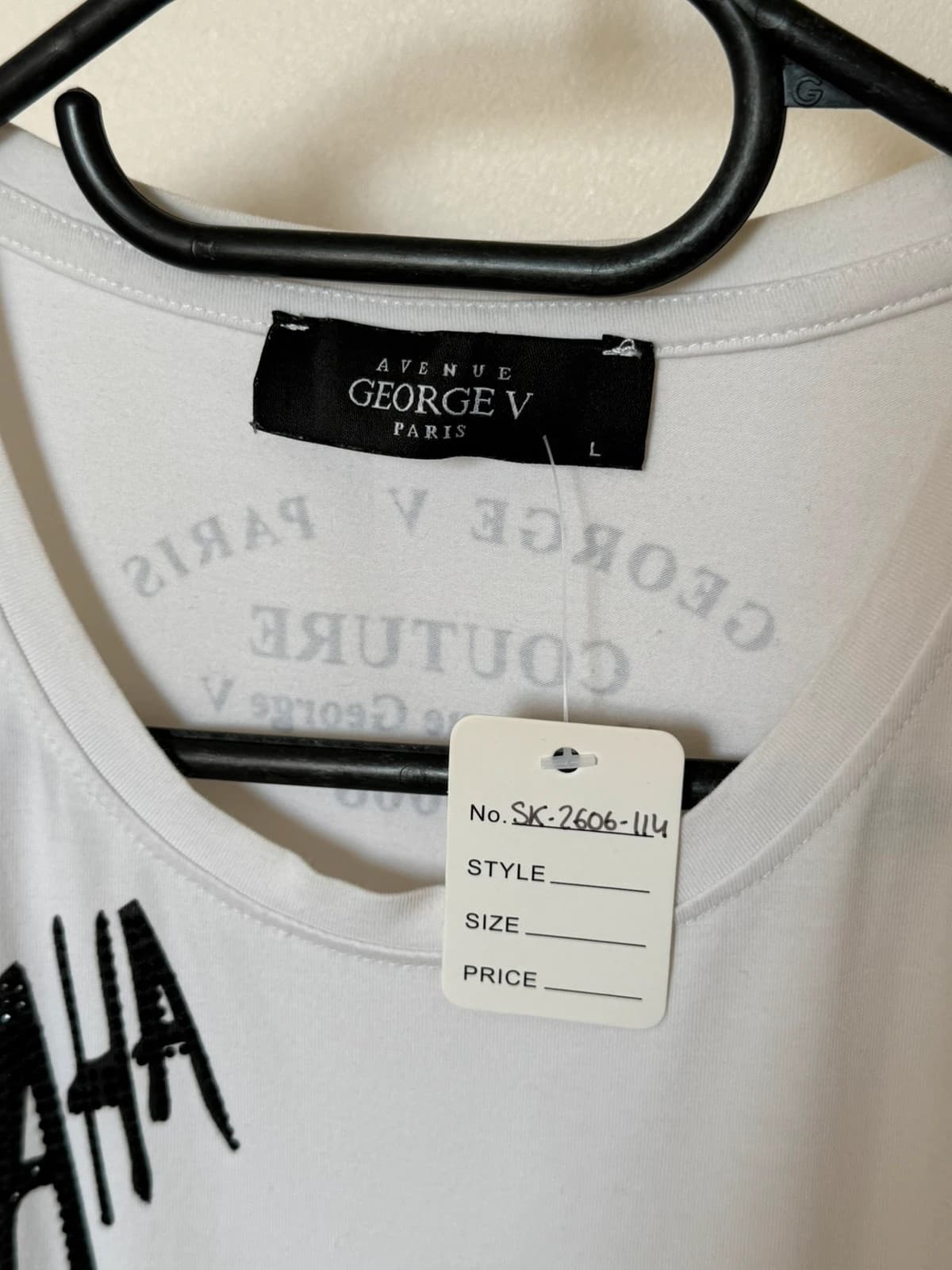 T-shirt George V Paris Joker blanc strass taille L - SK2606114 - Photo 3/11