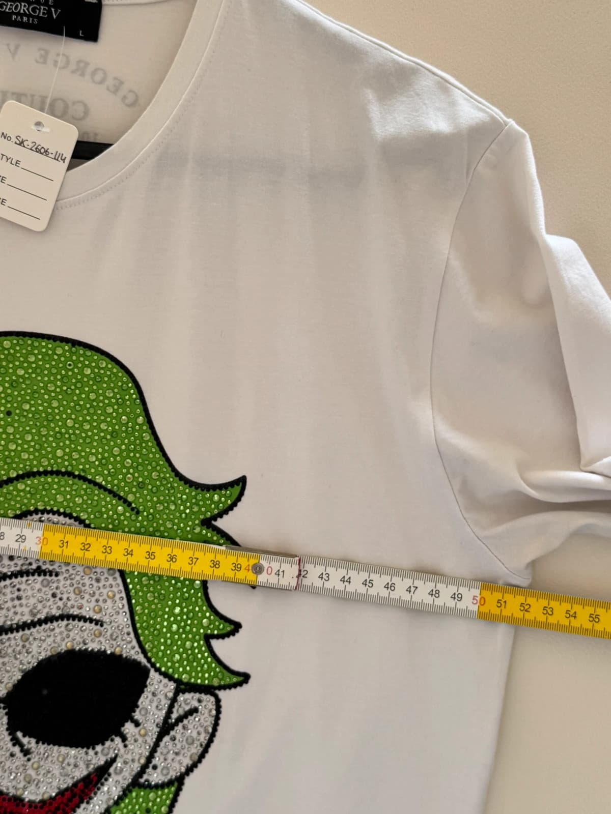 T-shirt George V Paris Joker blanc strass taille L - SK2606114 - Photo 10/11