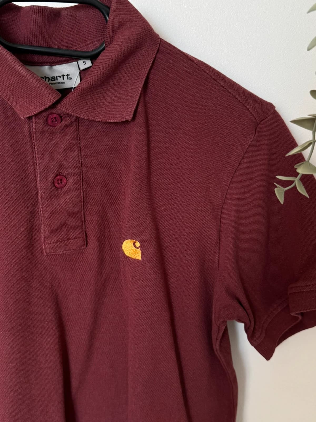 Polo piqué Carhartt WIP bordeaux taille S - SK260690 - Photo 4/7