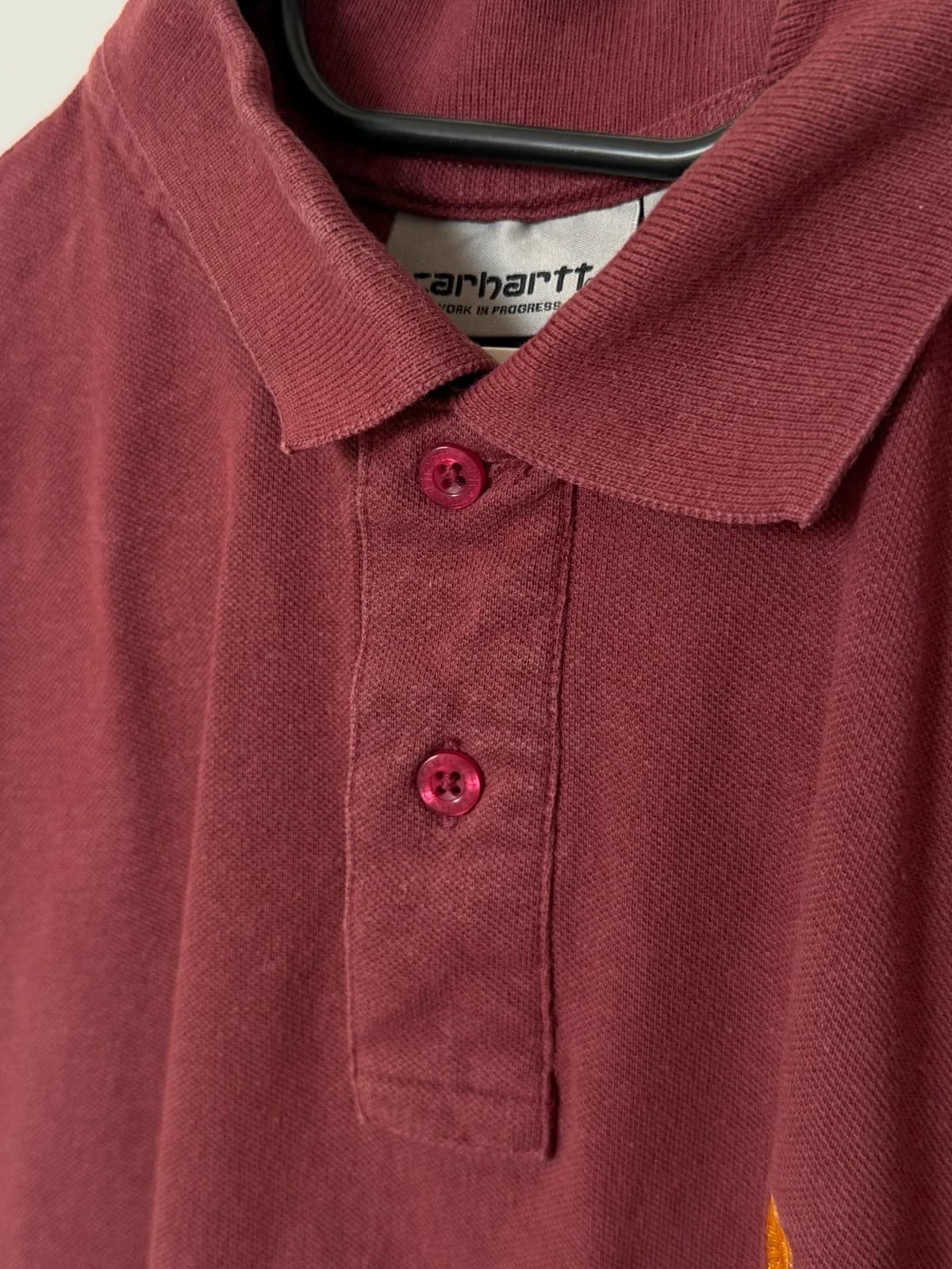 Polo piqué Carhartt WIP bordeaux taille S - SK260690 - Photo 5/7