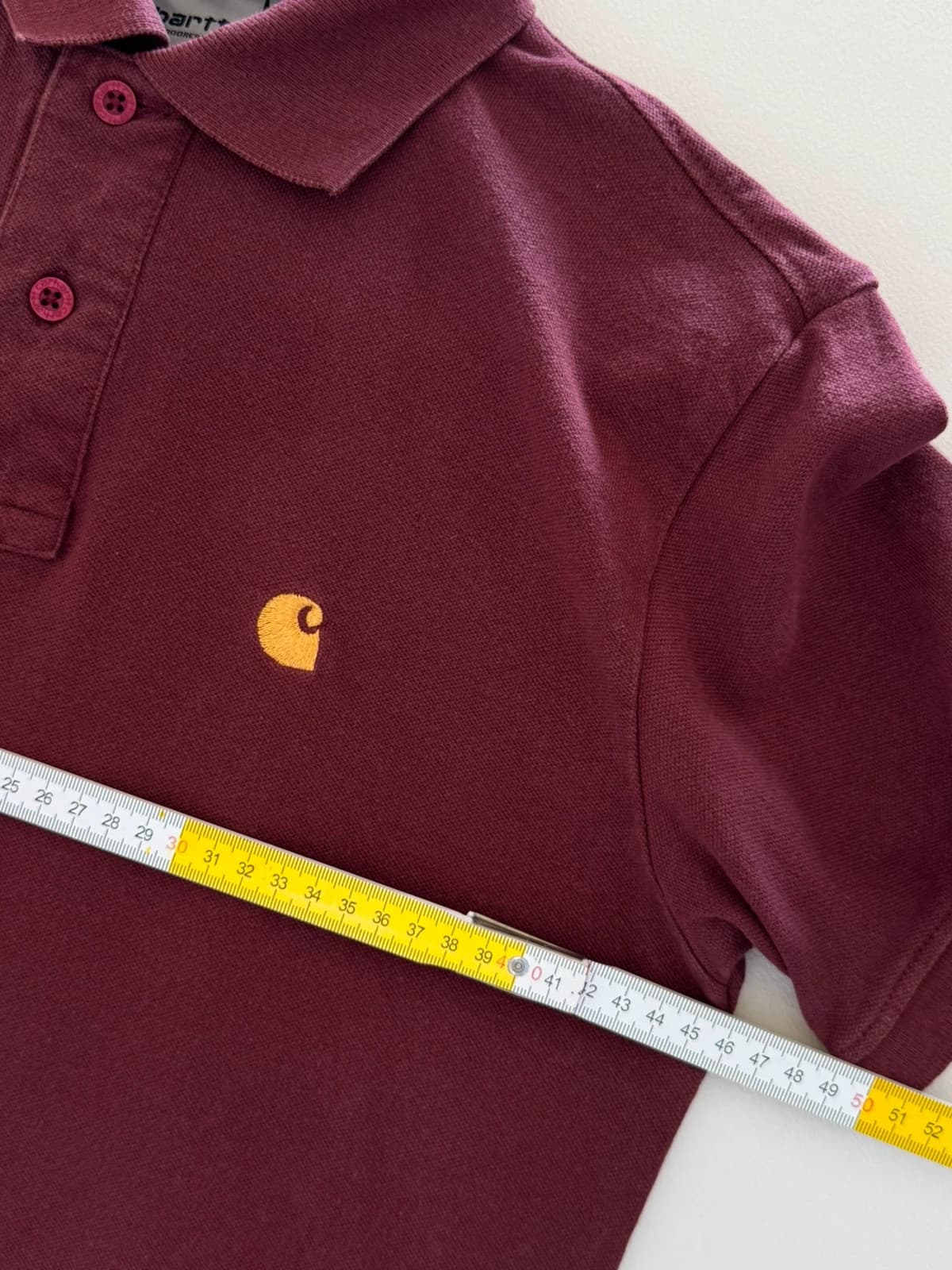 Polo piqué Carhartt WIP bordeaux taille S - SK260690 - Photo 6/7