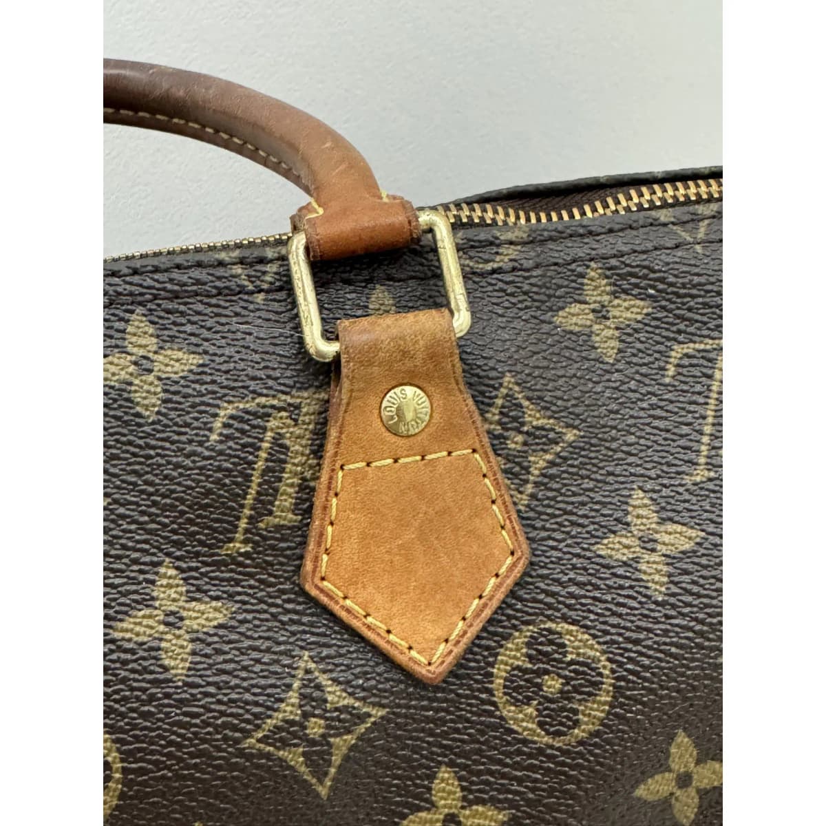 Sac à main Louis Vuitton Speedy 35 Monogram marron vintage - Photo 3/15