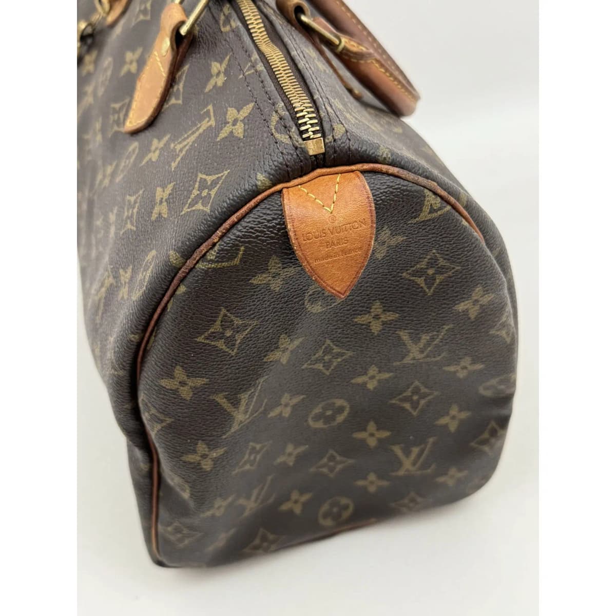 Sac à main Louis Vuitton Speedy 35 Monogram marron vintage - Photo 5/15