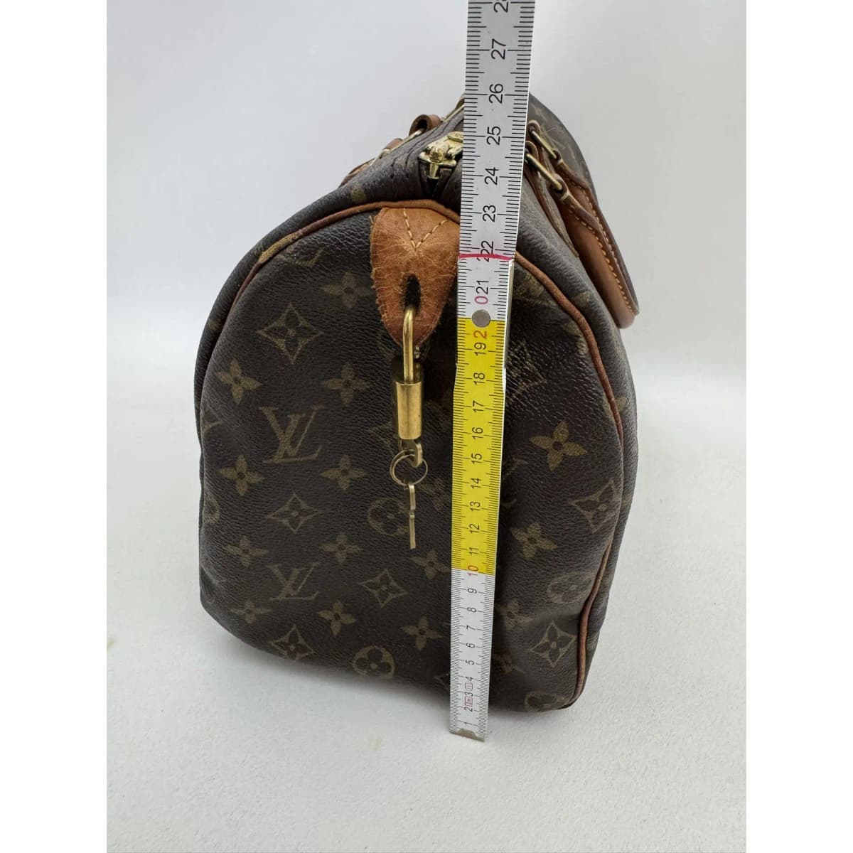 Sac à main Louis Vuitton Speedy 35 Monogram marron vintage - Photo 11/15