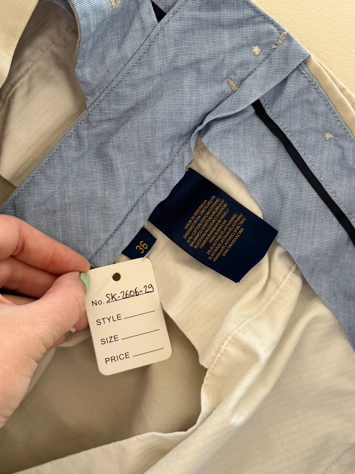 Short chino stretch slim fit Polo Ralph Lauren beige clair taille W36 - SK260629 - Photo 3/10