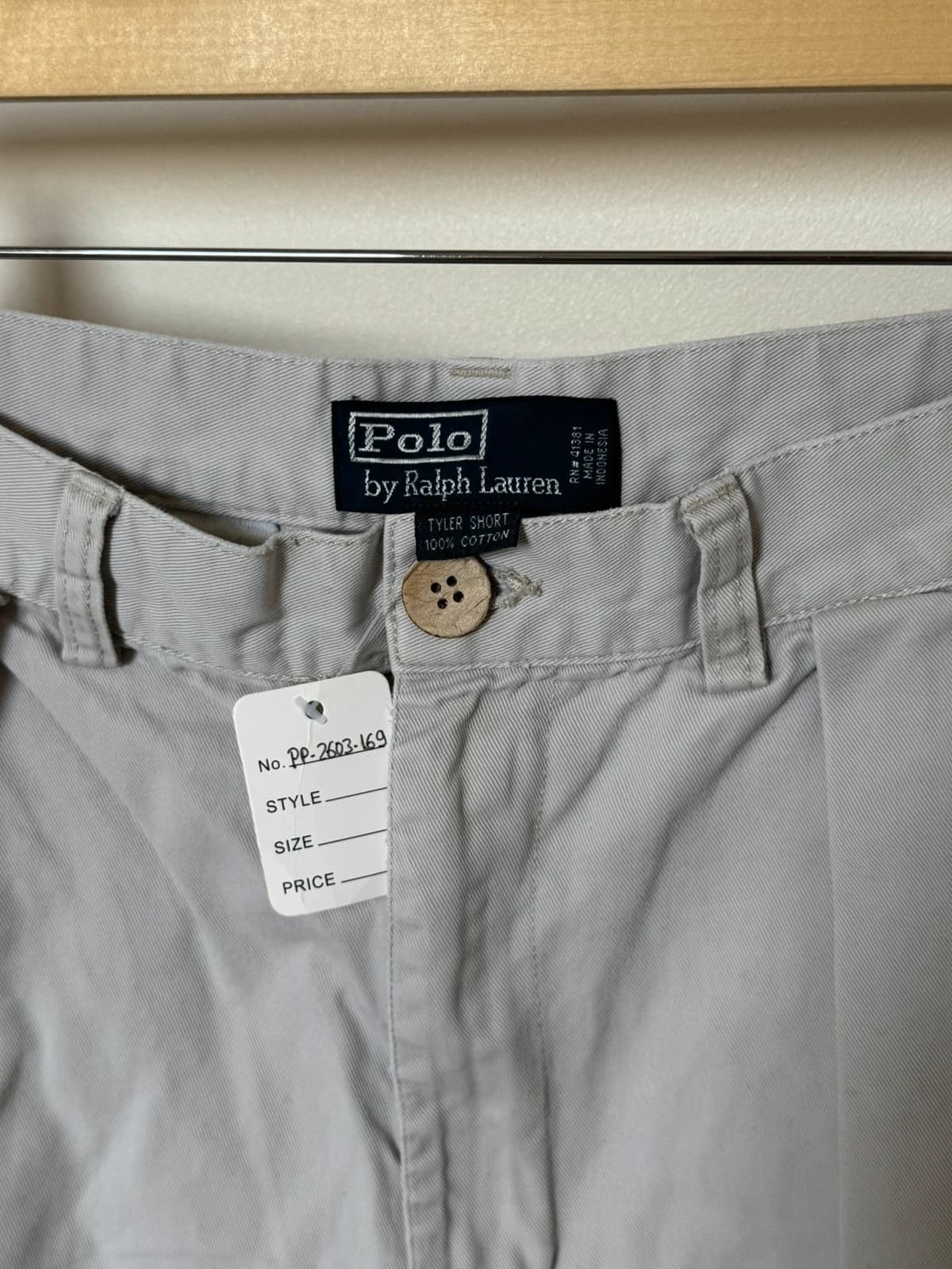 Short chino à pinces Polo Ralph Lauren Tyler beige gris clair taille W32/W30 - PP2603169 - Photo 3/9