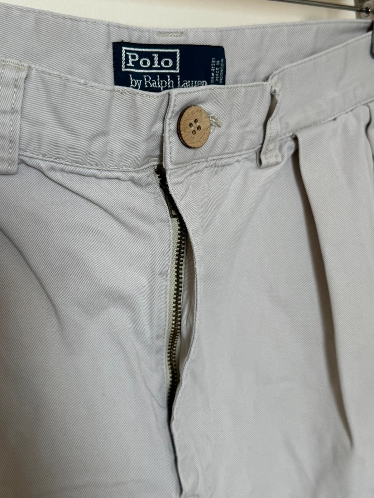 Short chino à pinces Polo Ralph Lauren Tyler beige gris clair taille W32/W30 - PP2603169 - Photo 4/9