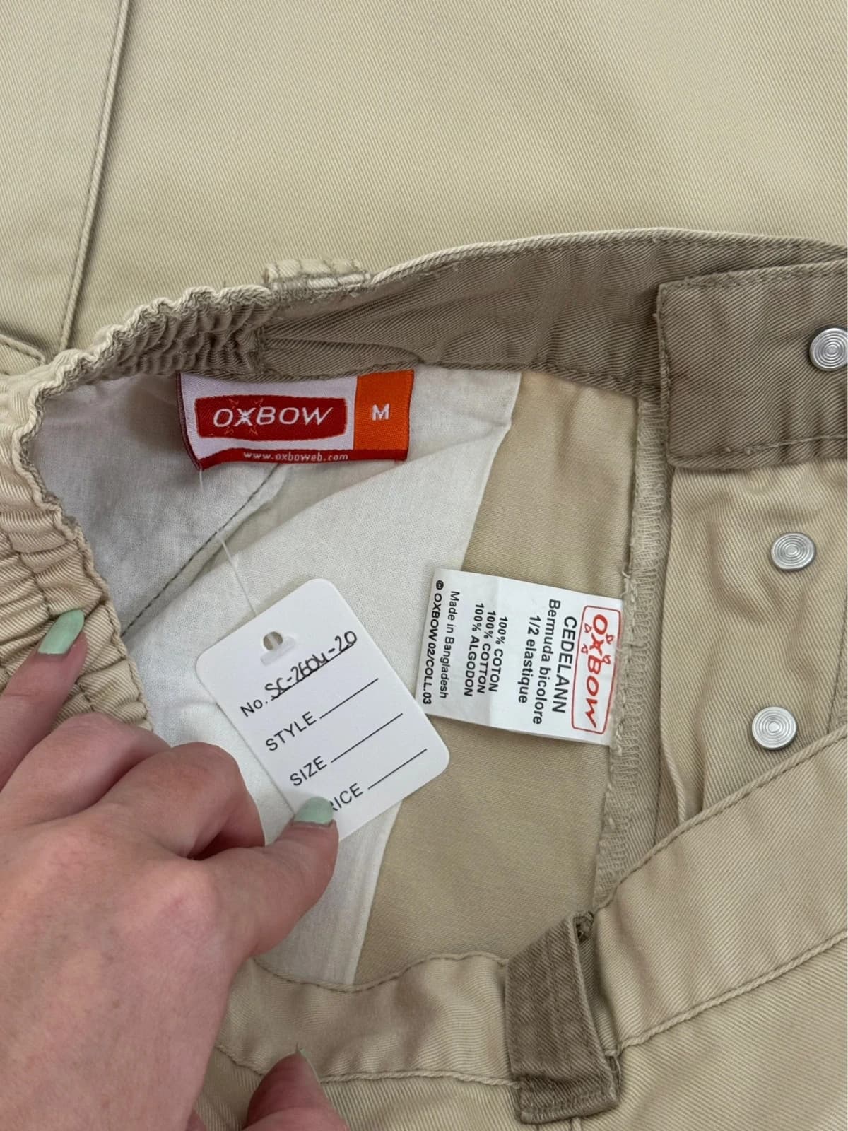 Short cargo Oxbow beige sable taille M - SC260420 - Photo 3/9