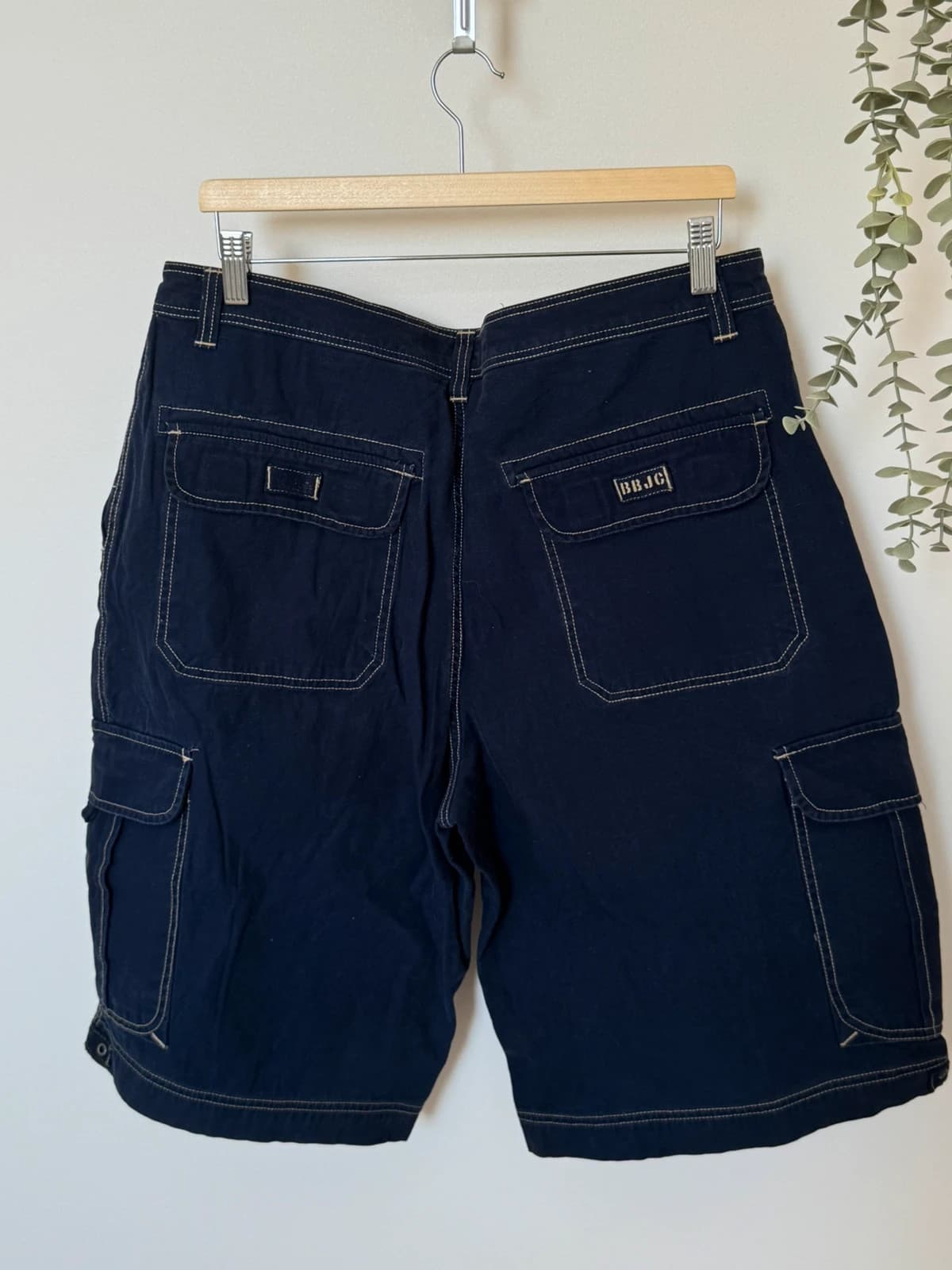 Short cargo baggy Y2K Bugle Boy bleu marine taille W40 - Photo 5/8