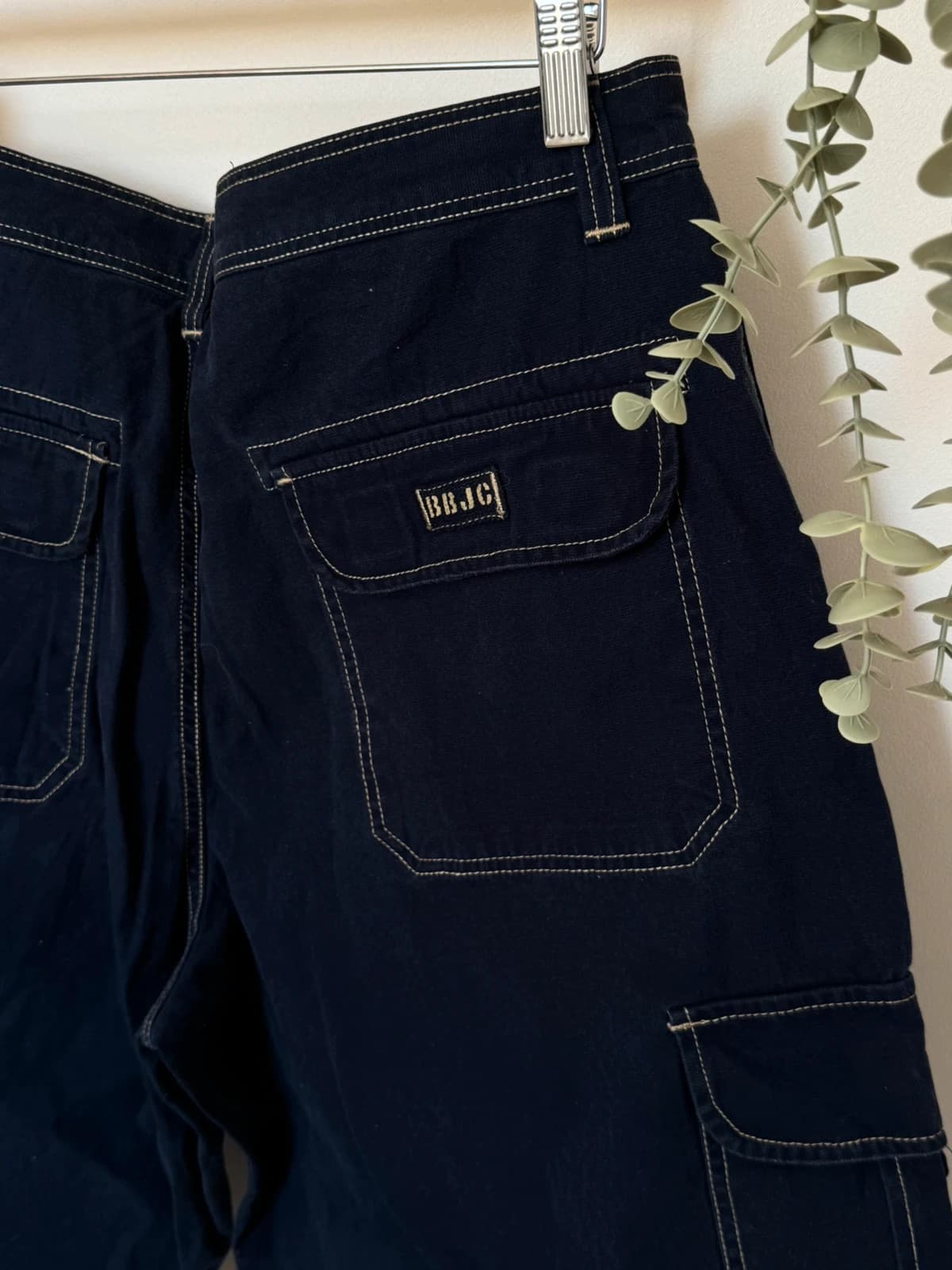 Short cargo baggy Y2K Bugle Boy bleu marine taille W40 - Photo 6/8