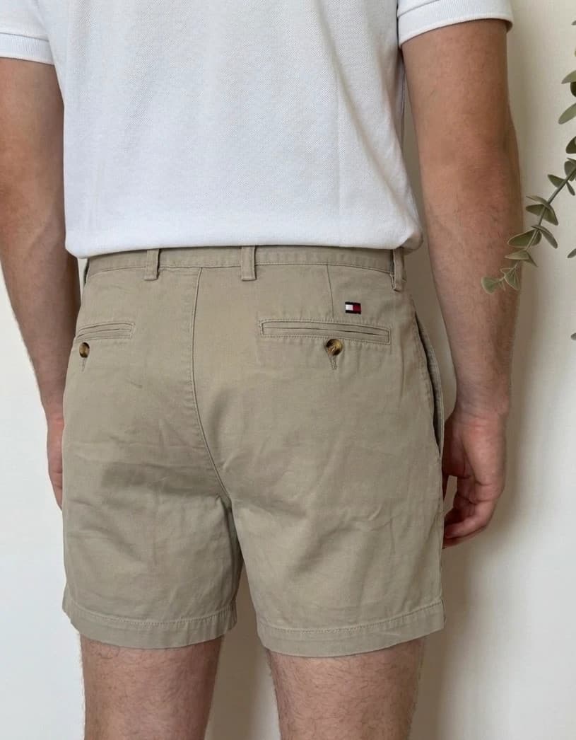 Short chino à pinces Tommy Hilfiger beige taille W34 - PP2603126 - Photo 1/7