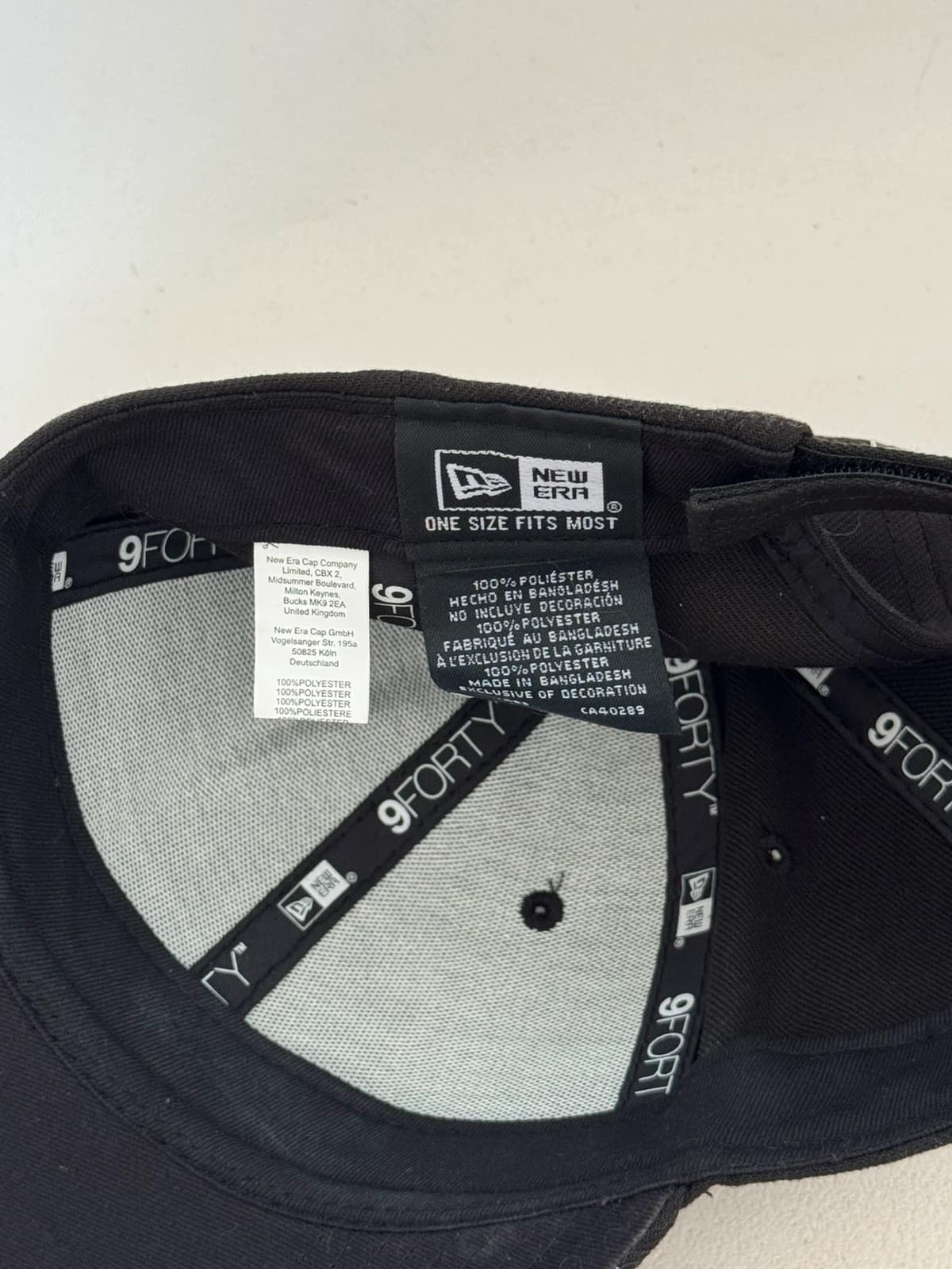 Casquette New Era 9FORTY Brooklyn Nets NBA noire réglable taille unique - DN260549 - Photo 6/7