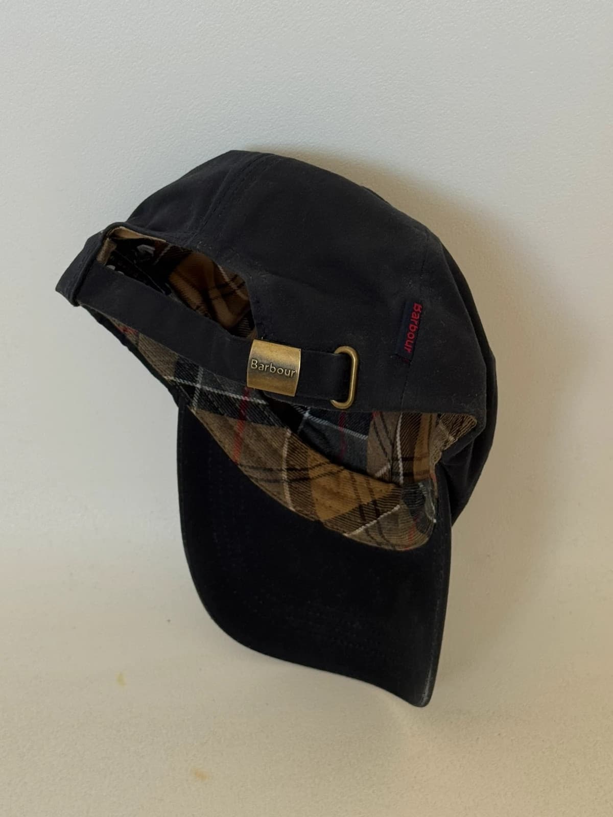 Casquette Barbour noire coton huilé réglable doublure tartan taille unique - FP260343 - Photo 3/5