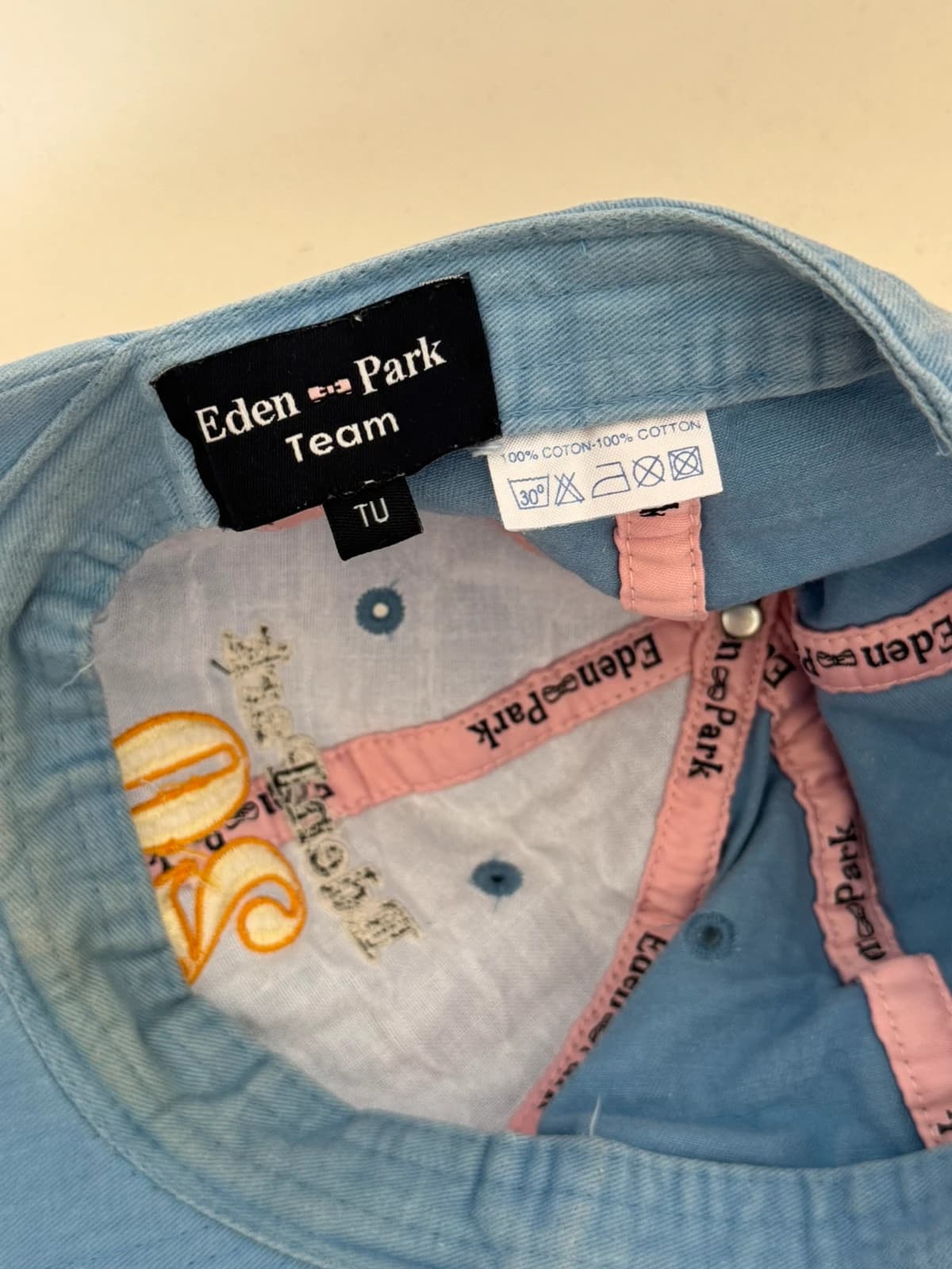 Casquette Eden Park effet denim bleu clair brodée 20 Success Story réglable taille unique - VG260531 - Photo 5/5