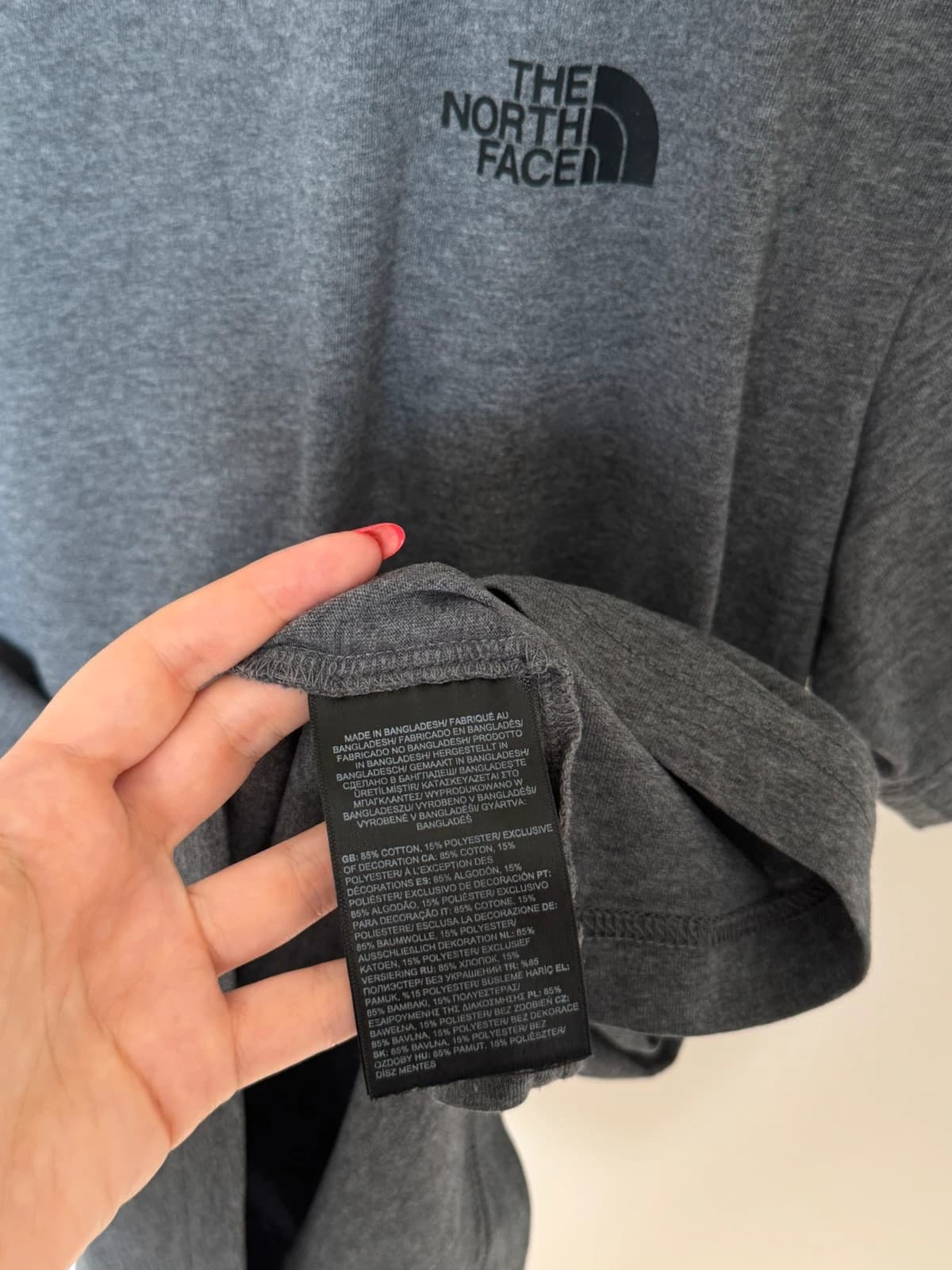 T-shirt The North Face gris chiné logo poitrine et dos taille L - FP2607107 - Photo 5/10