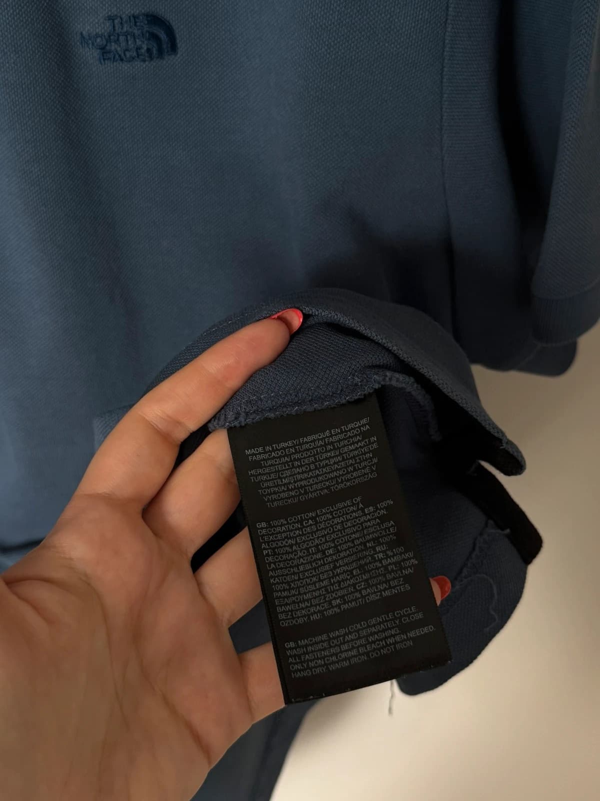 Polo piqué The North Face bleu ardoise taille L - FP260725 - Photo 6/10