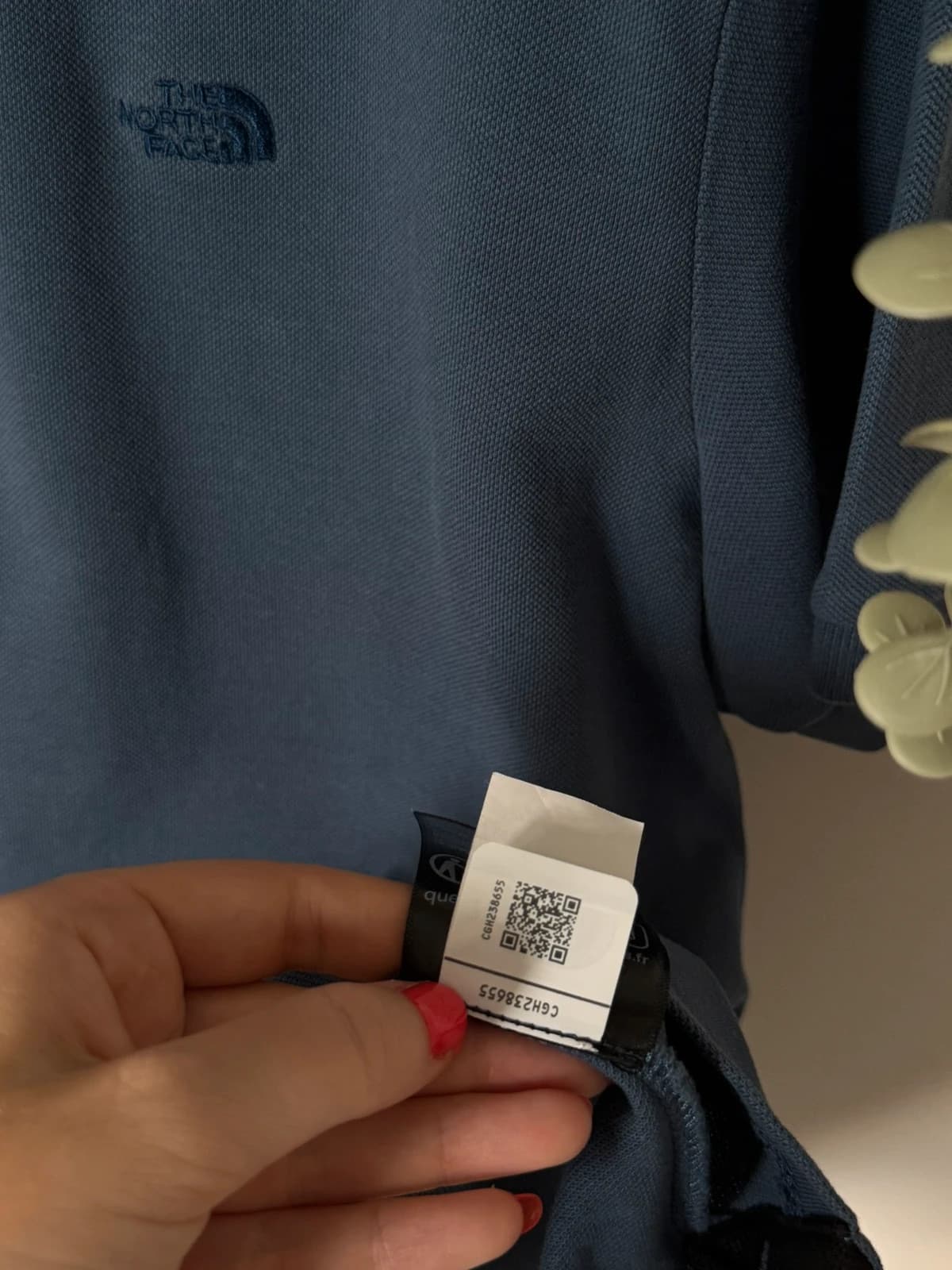 Polo piqué The North Face bleu ardoise taille L - FP260725 - Photo 8/10