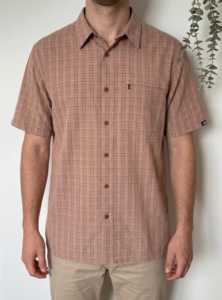 Chemise randonnée The North Face beige orange à carreaux taille XXL - FP2607114 - Photo 1/9