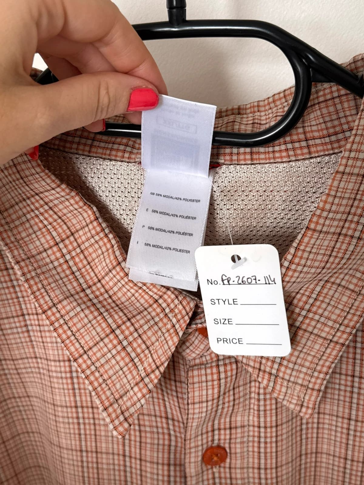 Chemise randonnée The North Face beige orange à carreaux taille XXL - FP2607114 - Photo 4/9