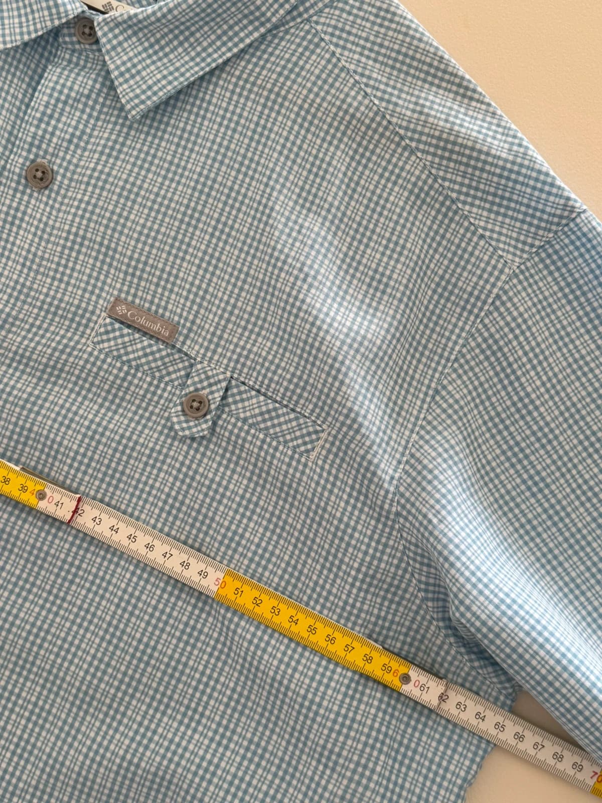 Chemise randonnée Columbia Omni-Shade carreaux bleu ciel XXL - FP2607113 - Photo 8/9