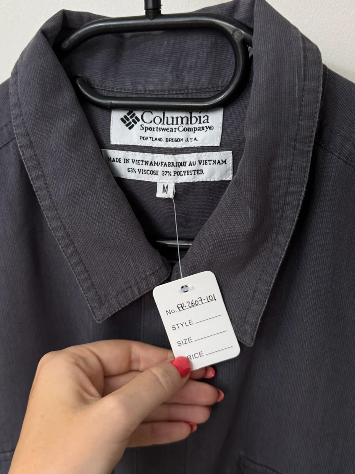 Chemise manches courtes large Columbia GRT gris anthracite taille M - FP2607101 - Photo 5/8