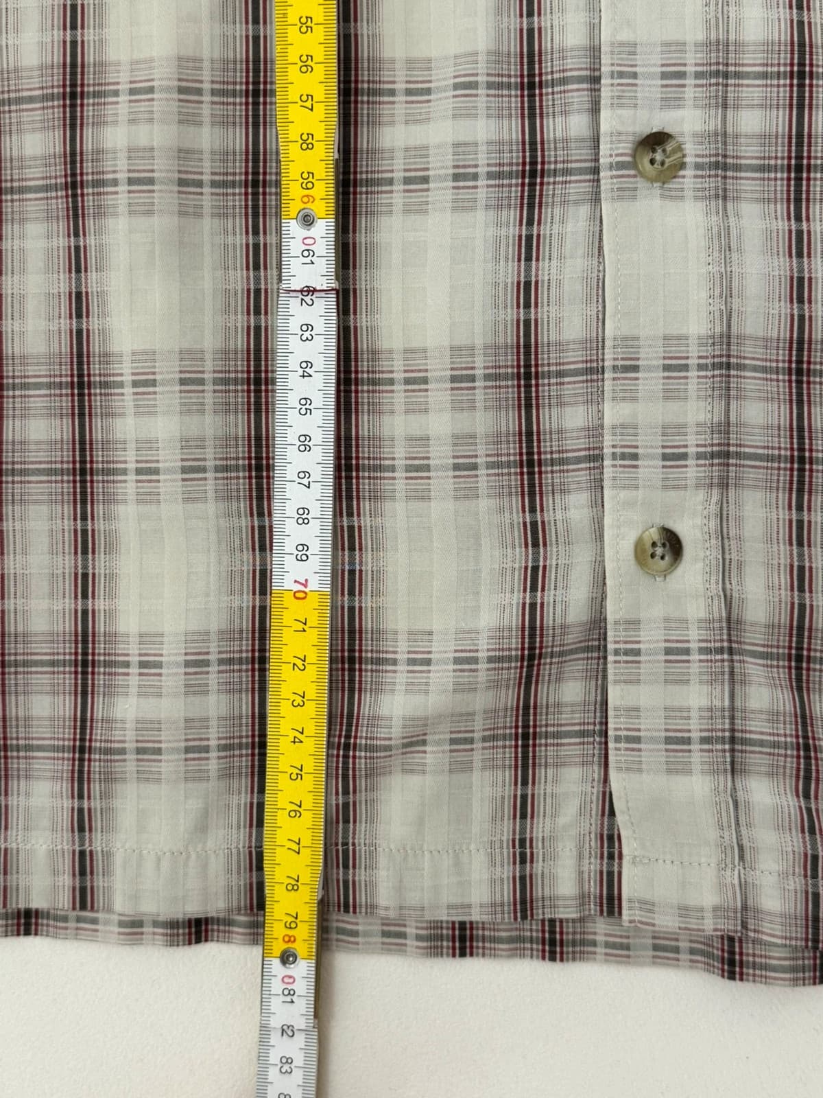 Chemise manches courtes Columbia à carreaux beige bordeaux taille XL - FP2607100 - Photo 9/9