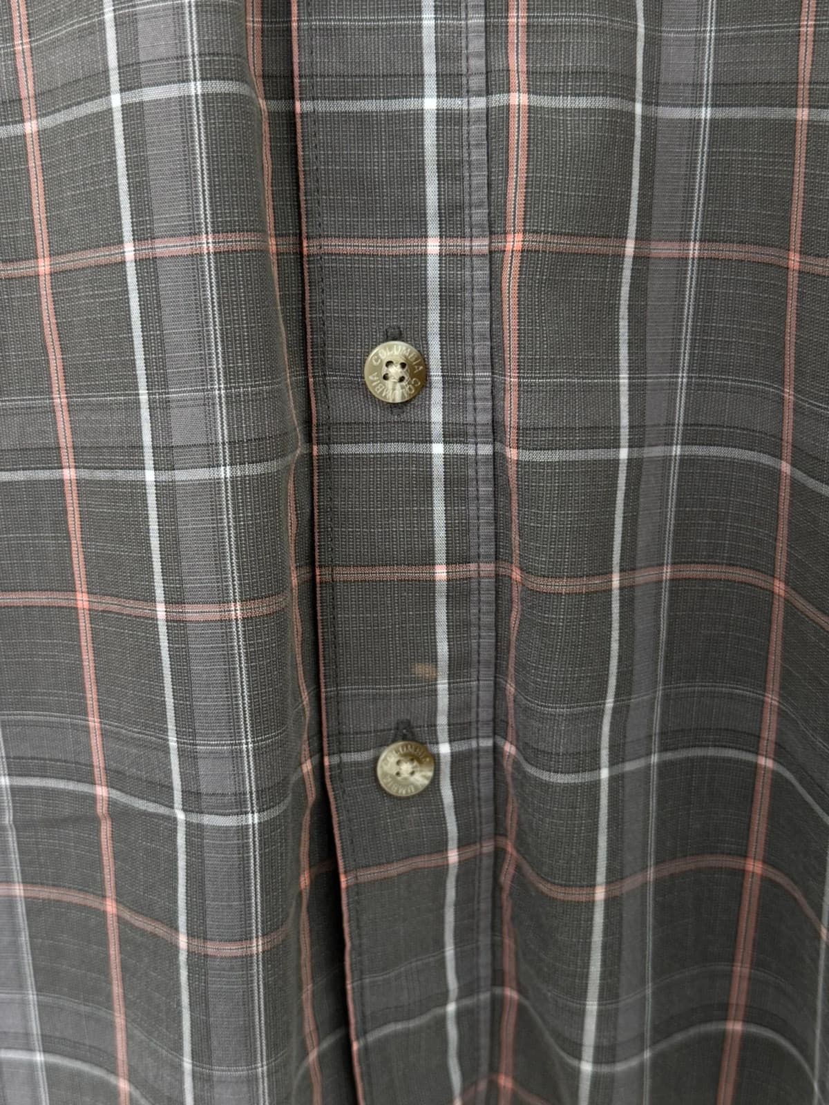 Chemise manches courtes Columbia à carreaux gris rose taille L - FP260797 - Photo 6/9