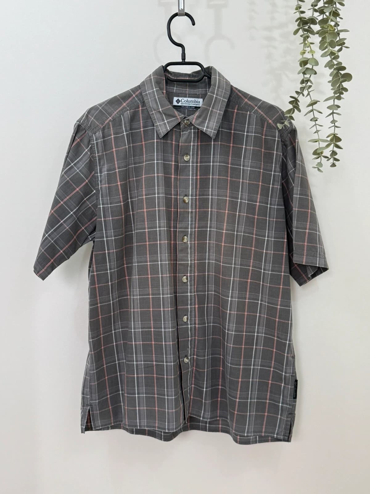 Chemise manches courtes Columbia à carreaux gris rose taille L - FP260797 - Photo 2/9