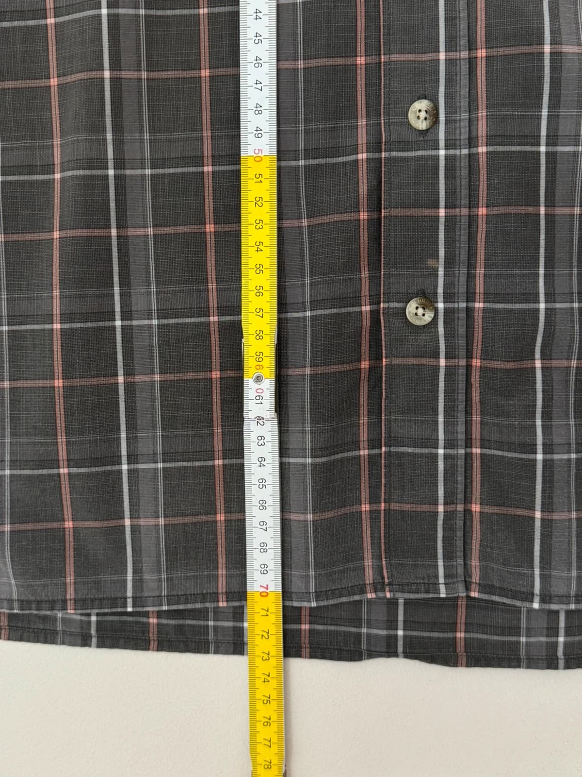 Chemise manches courtes Columbia à carreaux gris rose taille L - FP260797 - Photo 9/9