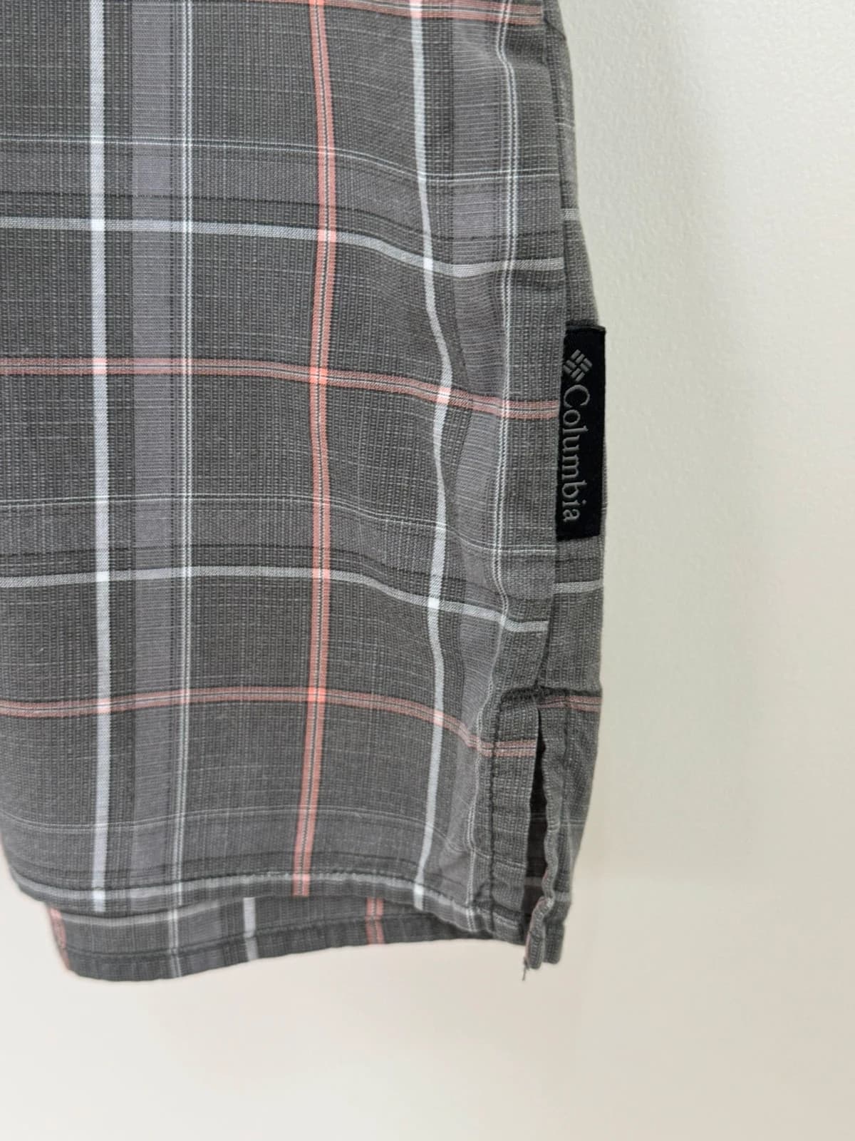 Chemise manches courtes Columbia à carreaux gris rose taille L - FP260797 - Photo 3/9