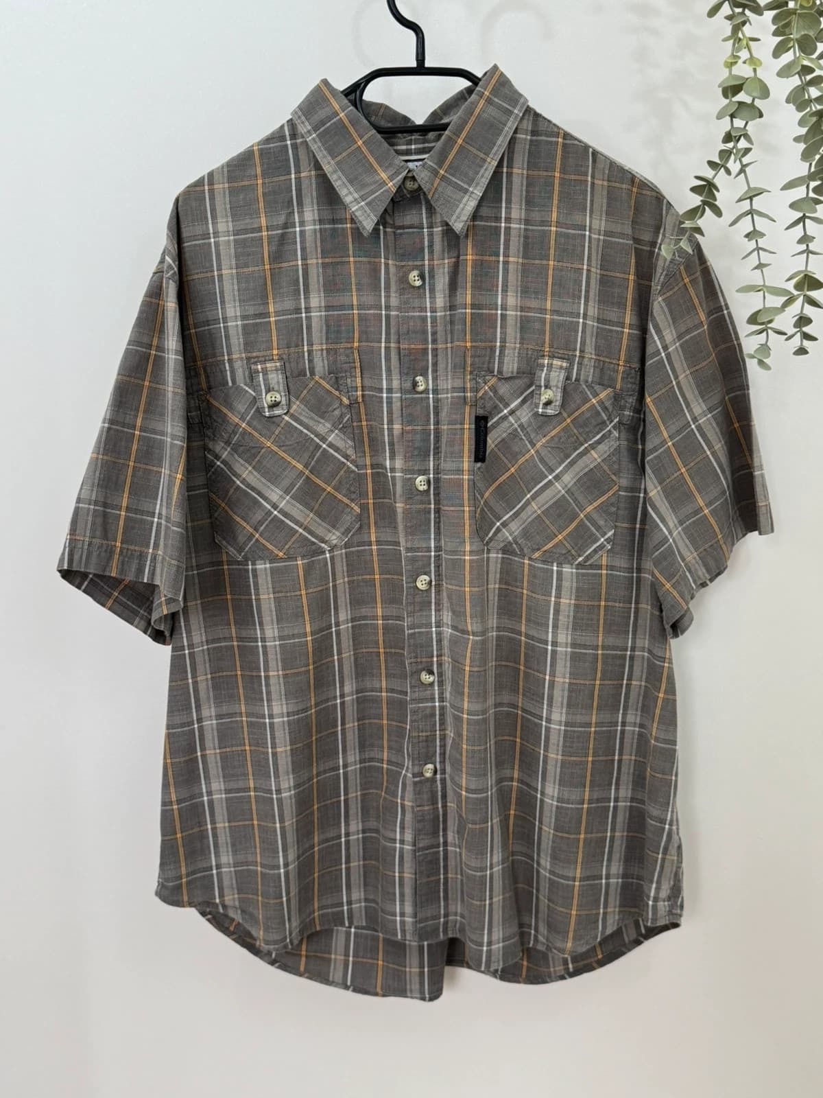Chemise manches courtes Columbia à carreaux marron taille L - FP260733 - Photo 2/9