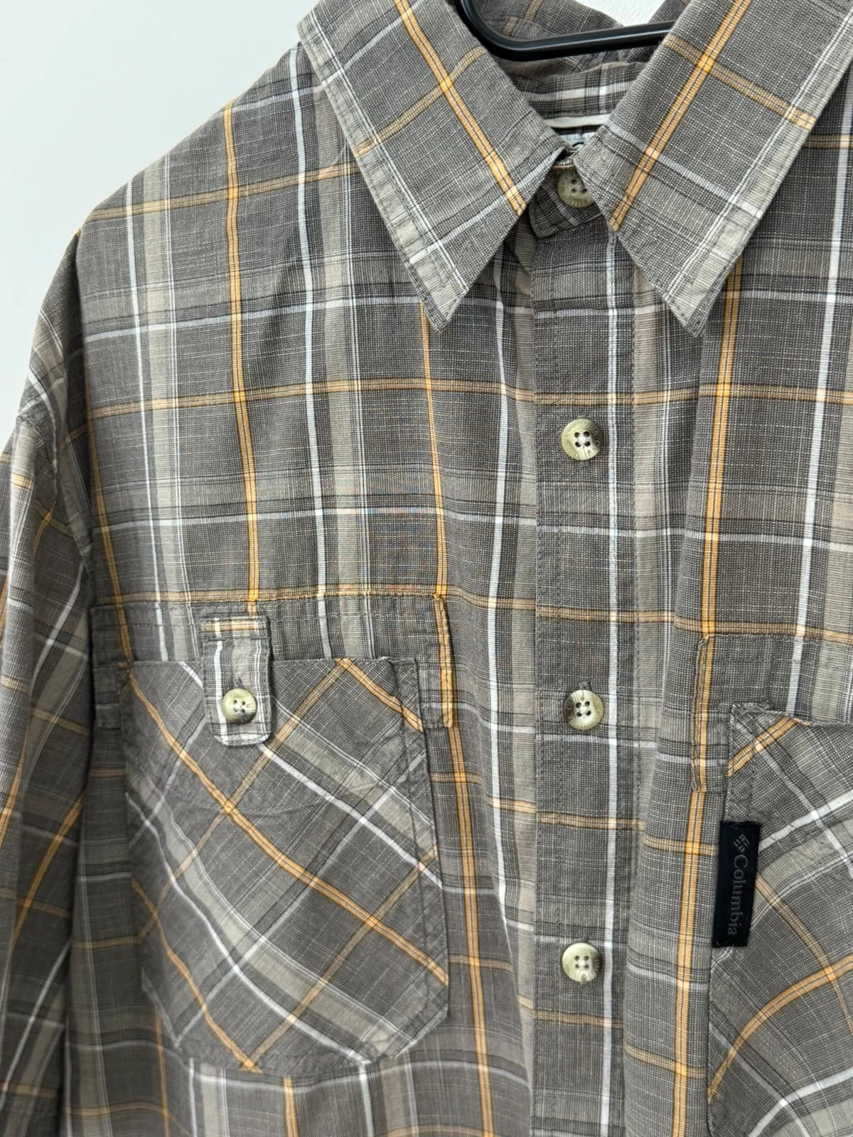 Chemise manches courtes Columbia à carreaux marron taille L - FP260733 - Photo 5/9