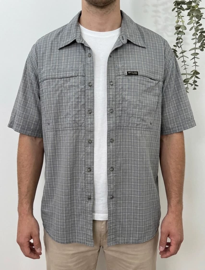 Chemise Columbia GRT Omni-Dry à carreaux gris beige taille XL - FP260730 - Photo 1/10