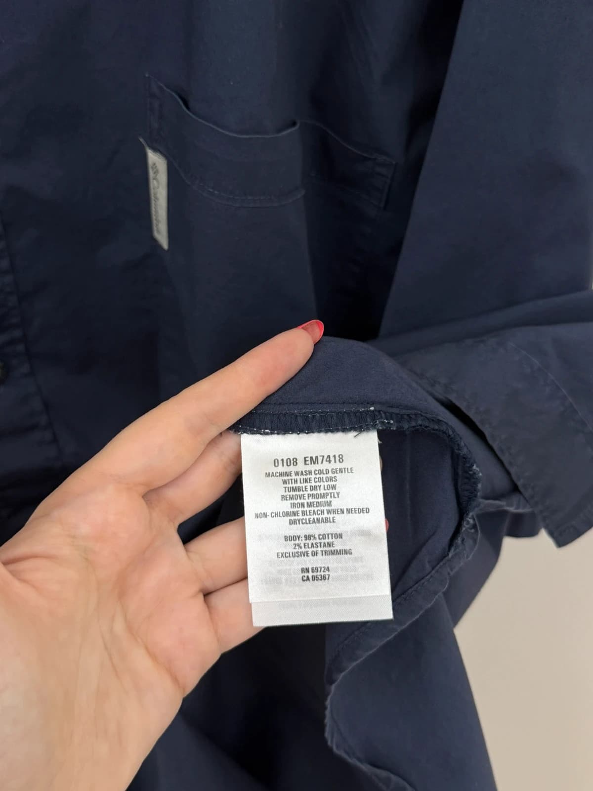 Chemise manches courtes Columbia bleu marine taille XXL - FP260726 - Photo 5/7